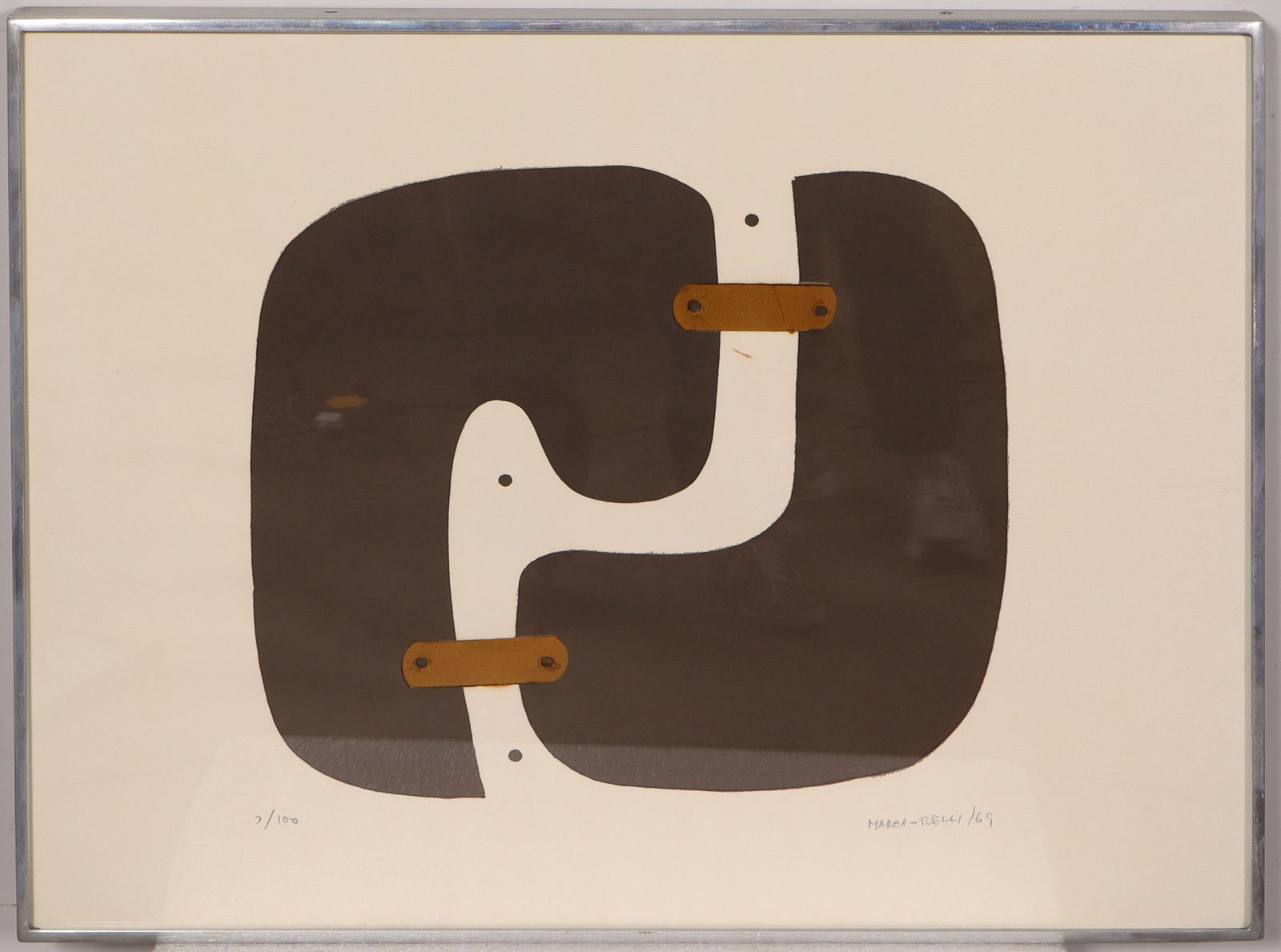 Conrad Marca-Relli, American (1913 - 2000) Vintage Modernist Signed Framed Limited Edition Print (1 of 5)