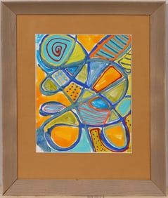 Signed Contemporary American Modernist Abstract Painting