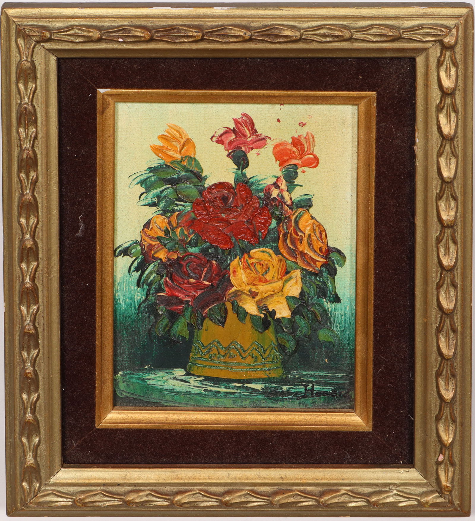 Vintage American Modernist Framed Still Life Oil Painting (1 of 5)