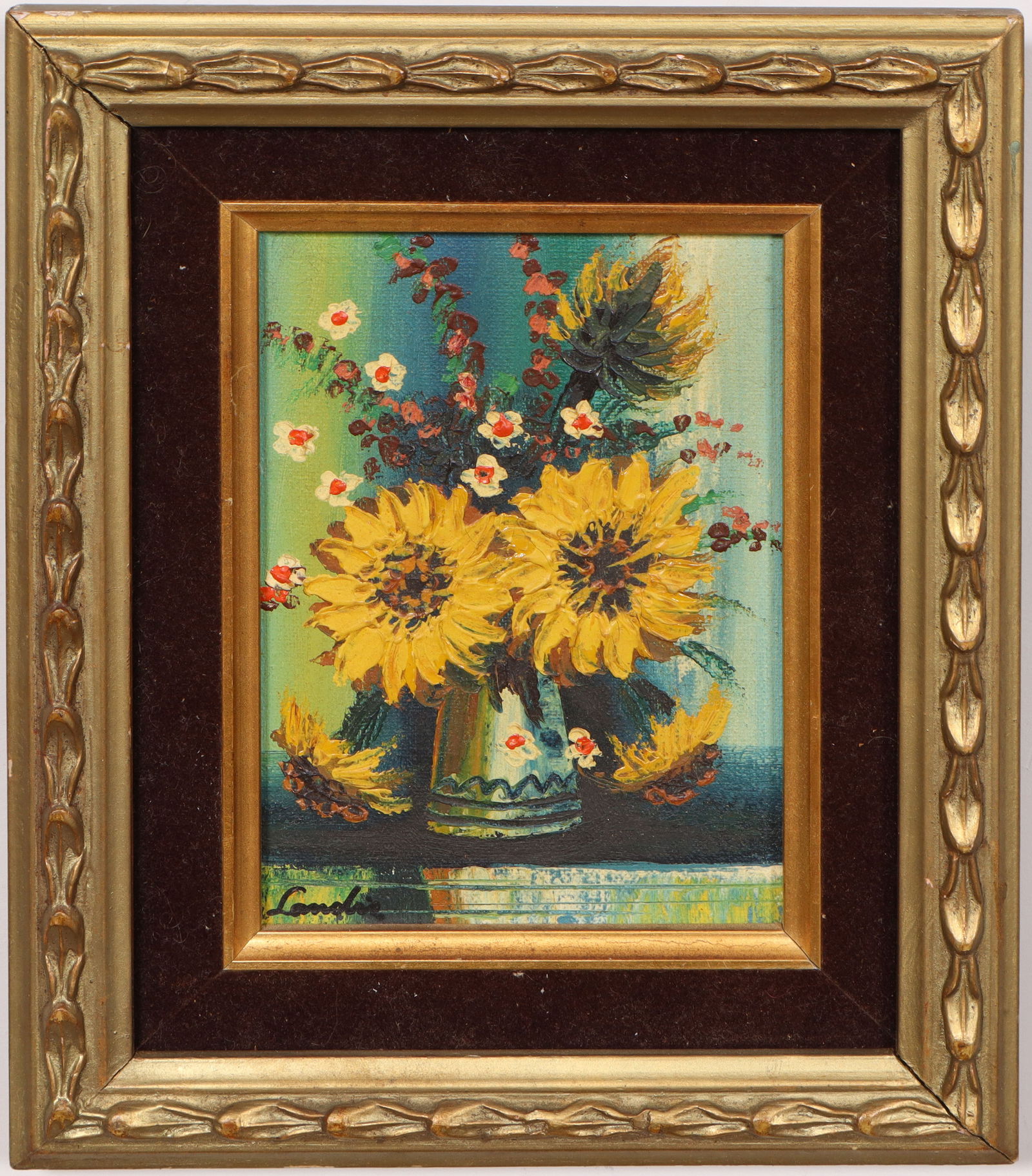 Vintage American Modernist Framed Still Life Oil Painting (1 of 5)