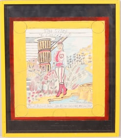 Royal (Prophet) Robertson (1936 - 1997) Vintage American Folk Art Original Astrology  Painting