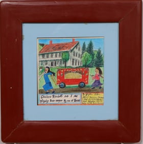 Gayleen Aiken (1934 - 2005) Vintage American Folk Art Signed Framed Original Painting