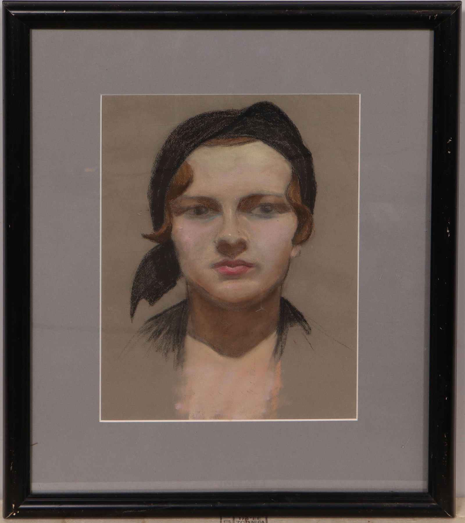 Vintage Framed American Impressionist Woman Portrait Pastel Painting: Vintage American pastel painting. Measuring: 18 by 22 inches overall, and 10 by 14 pastel alone. Please see all images for condition. Size is measured and written on the back of the painting or next t