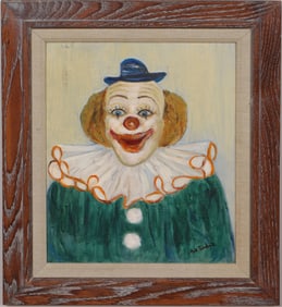 Vintage American Lucky Clown Portrait That We Guarantee Won't Come To Life When You Sleep