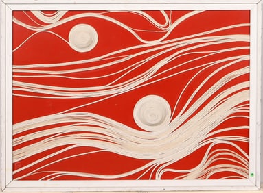 Genevieve Pierce Law (1906 - 1995) Vintage American Modernist Large Abstract Signed Oil Painting