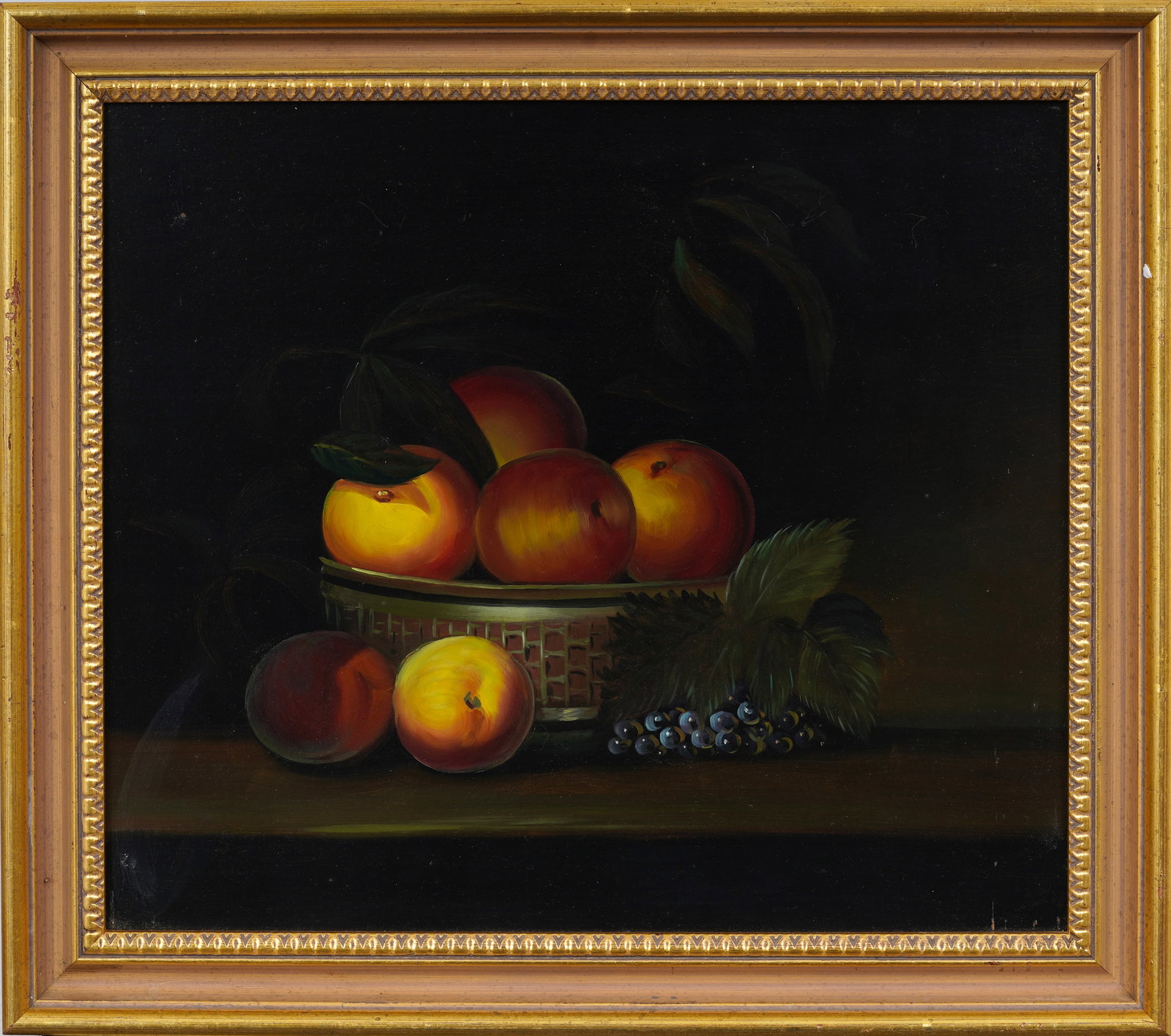 Contemporary Still Life After the Original by Raphael Peel Framed Oil Painting on Wood Panel: Contemporary American oil painting. Framed. Measuring: 16 by 19 inches overall, and 14 by 16 painting alone. Please see all images for condition. Size is measured and written on the back of the painti