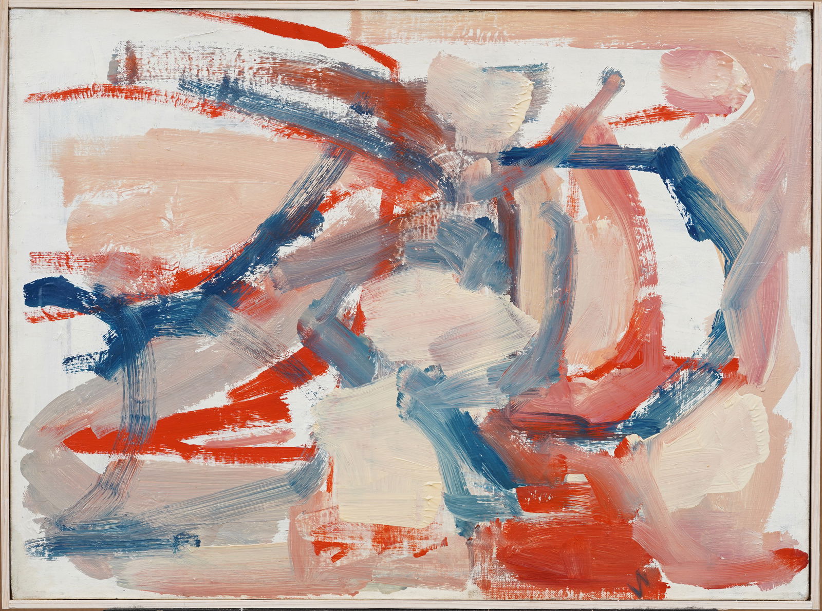 Vintage American Modernist Abstract Expressionist Framed Original Oil Painting (1 of 5)