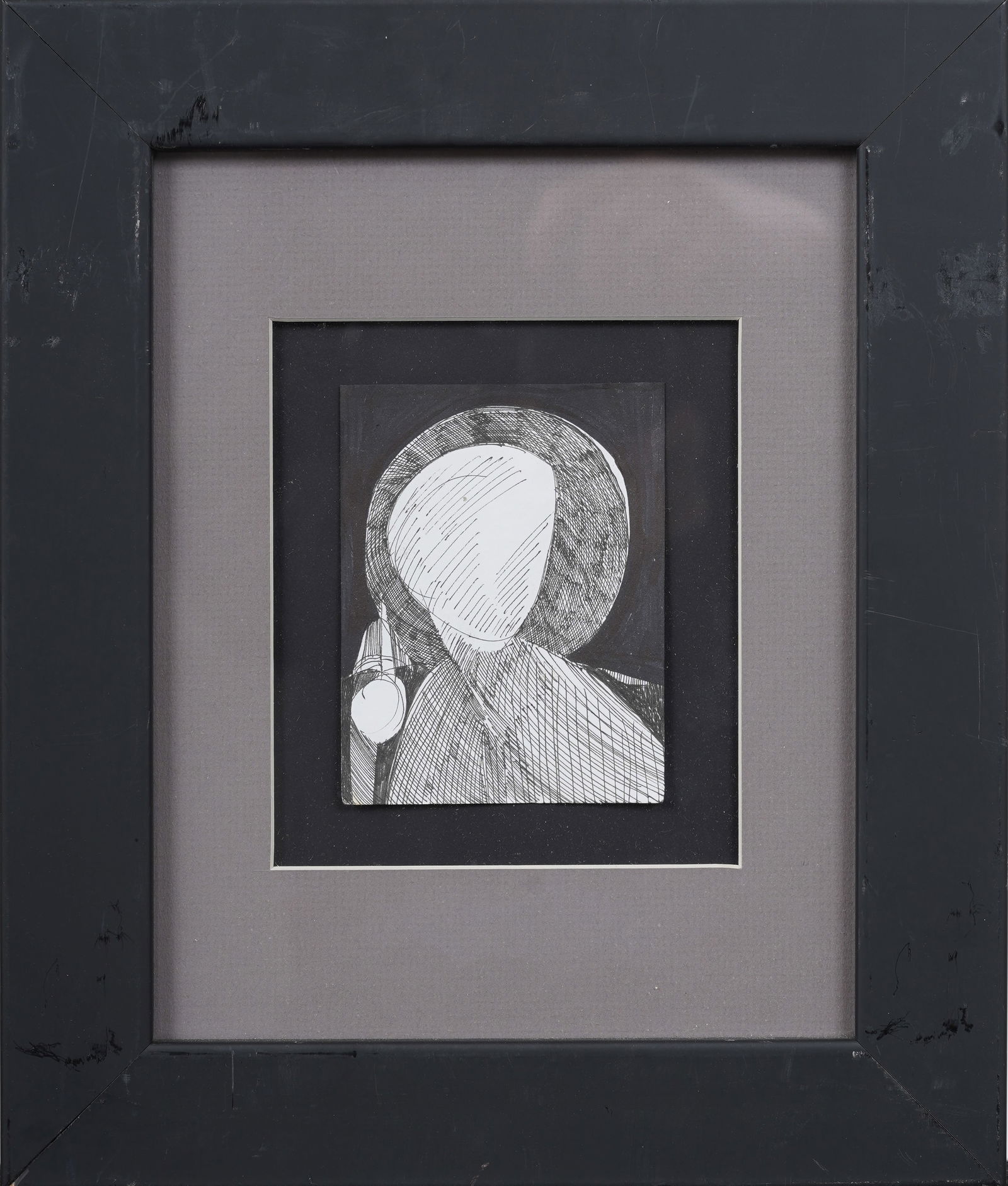 Mohammed Kabir Vintage 2001 Minimalist Abstract Portrait Titled "Soldier" (1 of 5)