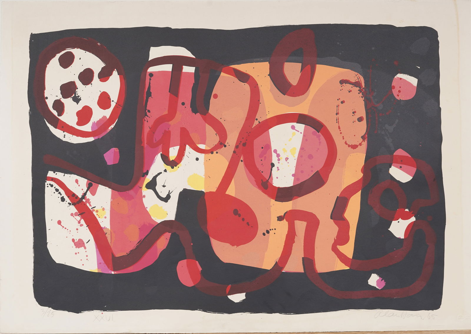 Alan Davie (1920 - 2014) Mid Century Scottish Original Lithograph 1965 (1 of 7)