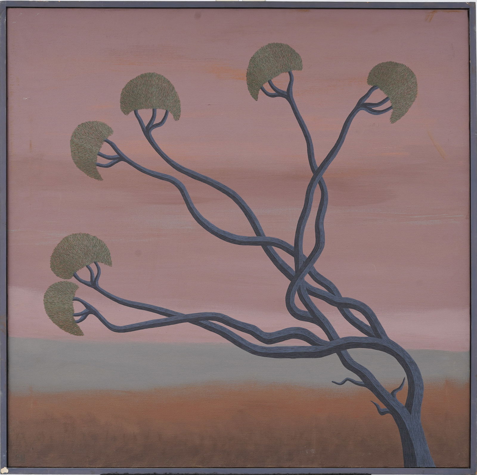 Julius Shaier Signed Moodscape Framed American Modernist Abstract Landscape Original Oil Painting (1 of 9)