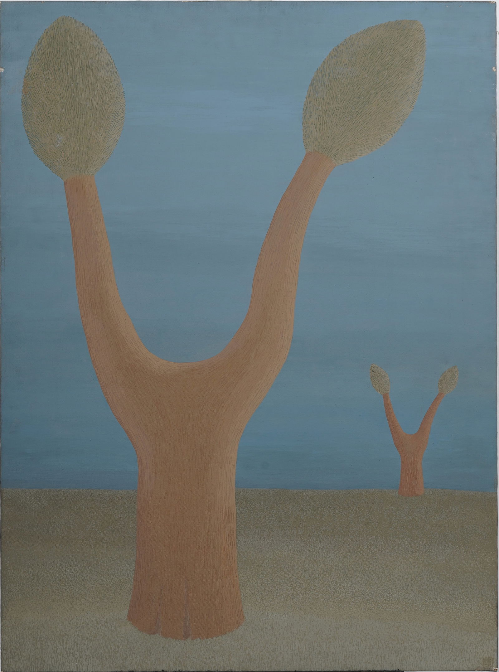 Julius Shaier Signed Moodscape Framed American Modernist Abstract Landscape Original Oil Painting (1 of 7)