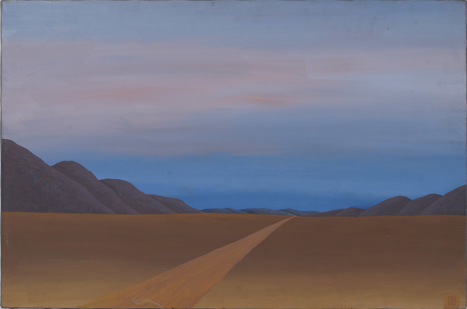 Julius Shaier Signed Moodscape Framed American Modernist Abstract Landscape Original Oil Painting (1 of 8)
