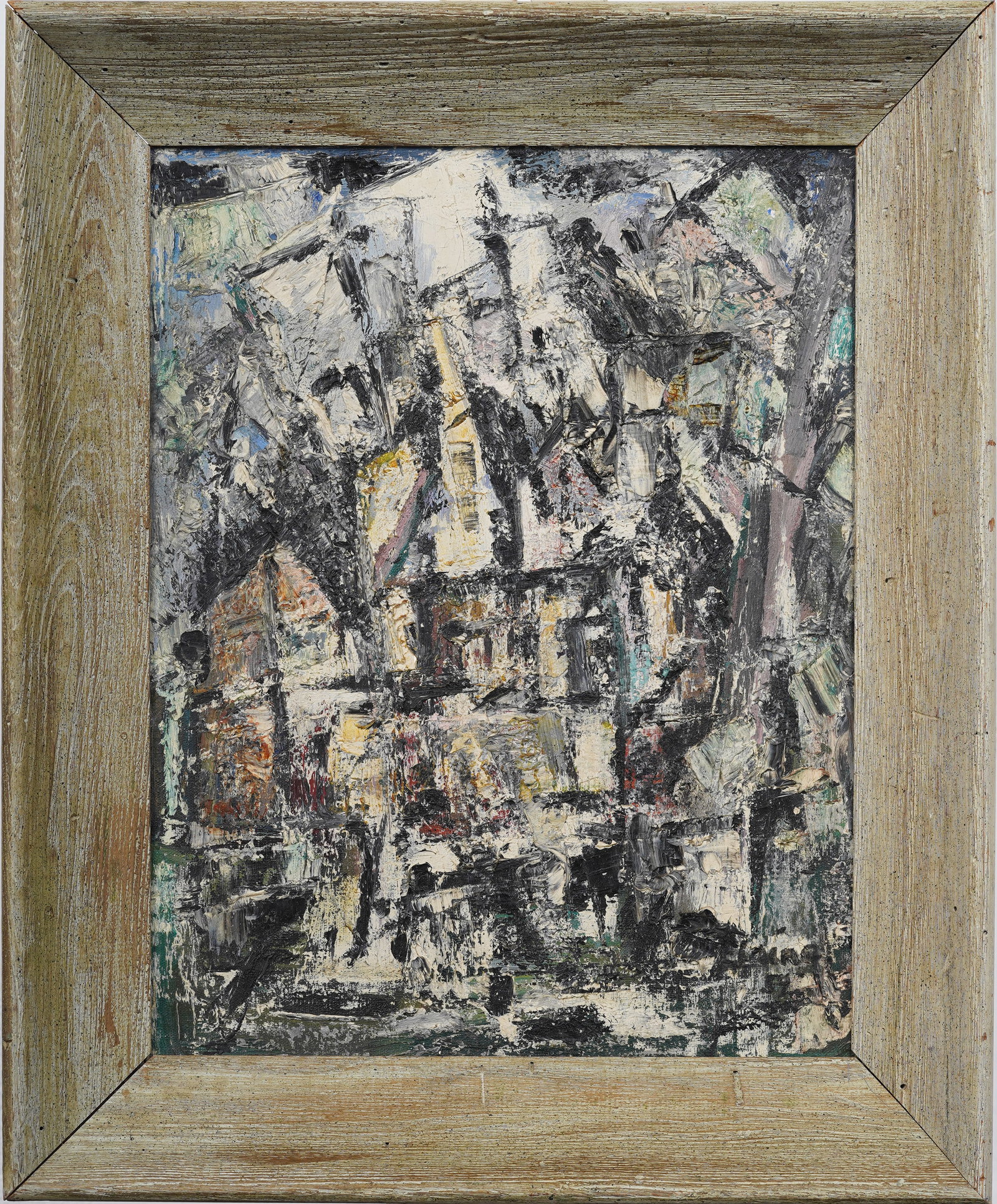 Mid Century New York School Abstract Expressionist Original Framed Oil Painting Signed "Elaine 1954" (1 of 5)