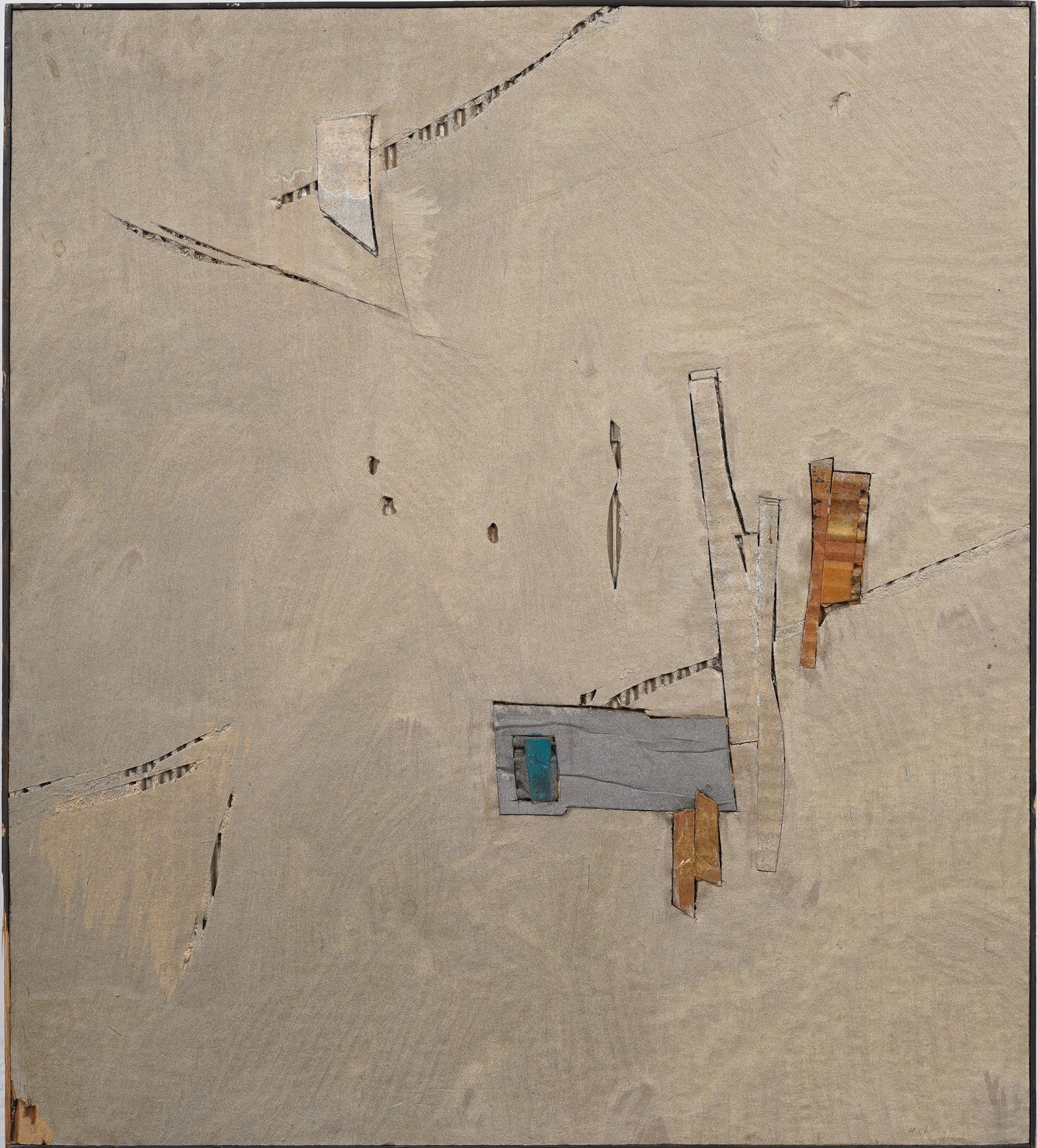 Kuan Chang "Evocations VIII" 1994 Mixed Media Vintage Abstract Painting (1 of 9)