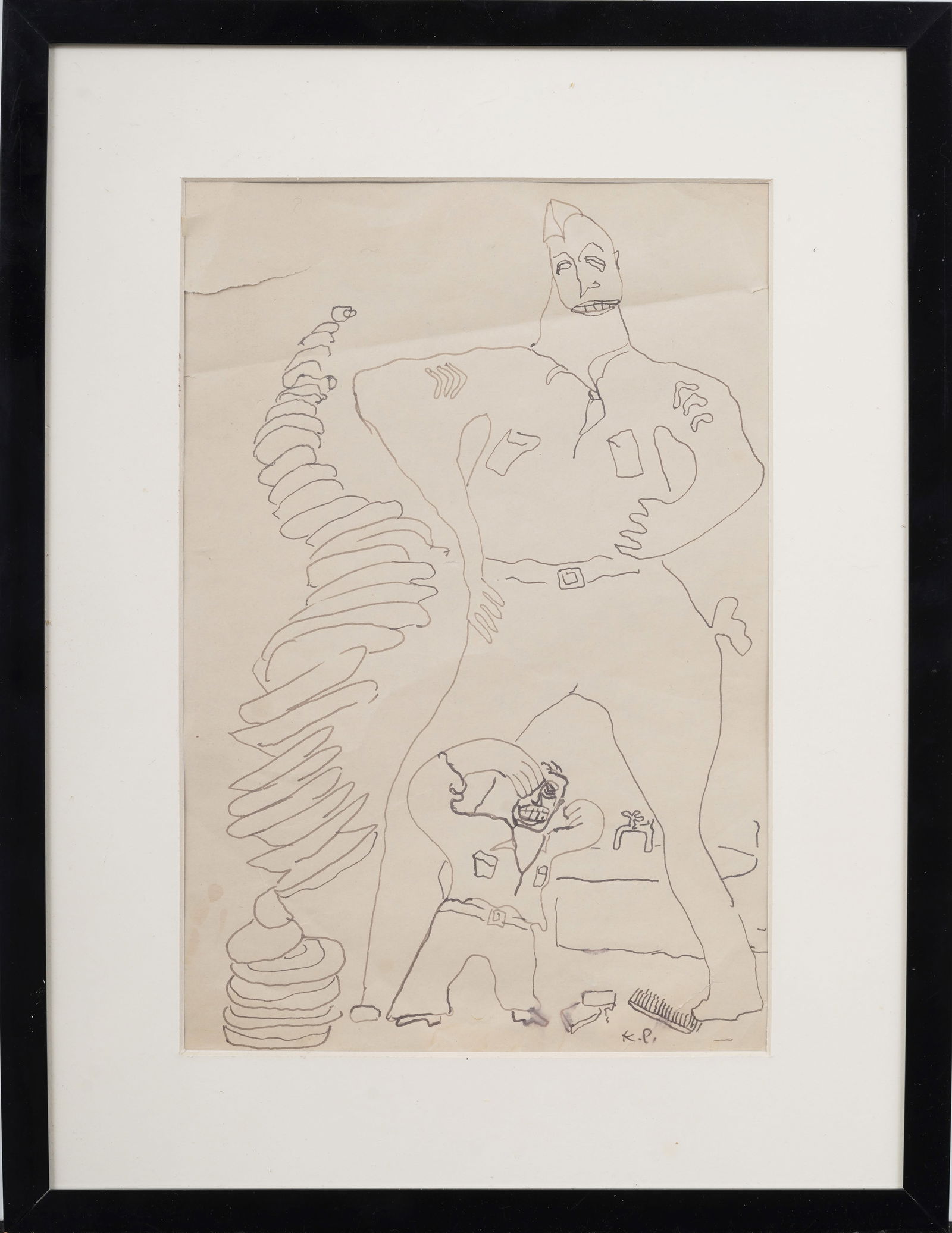 Vintage American Soldiers of Varying Size Illustrative Caricature Outsider Art (1 of 7)