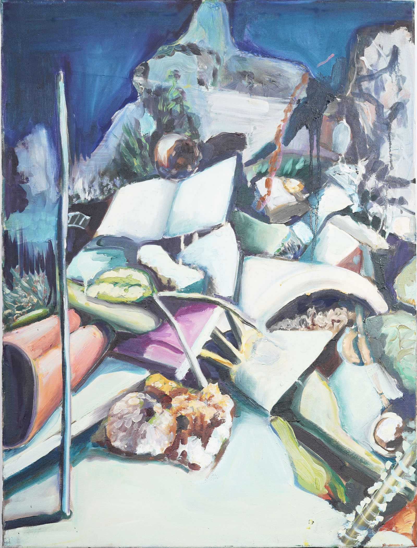 Vintage American Modernist Large Original Abstract Oil Painting (1 of 5)