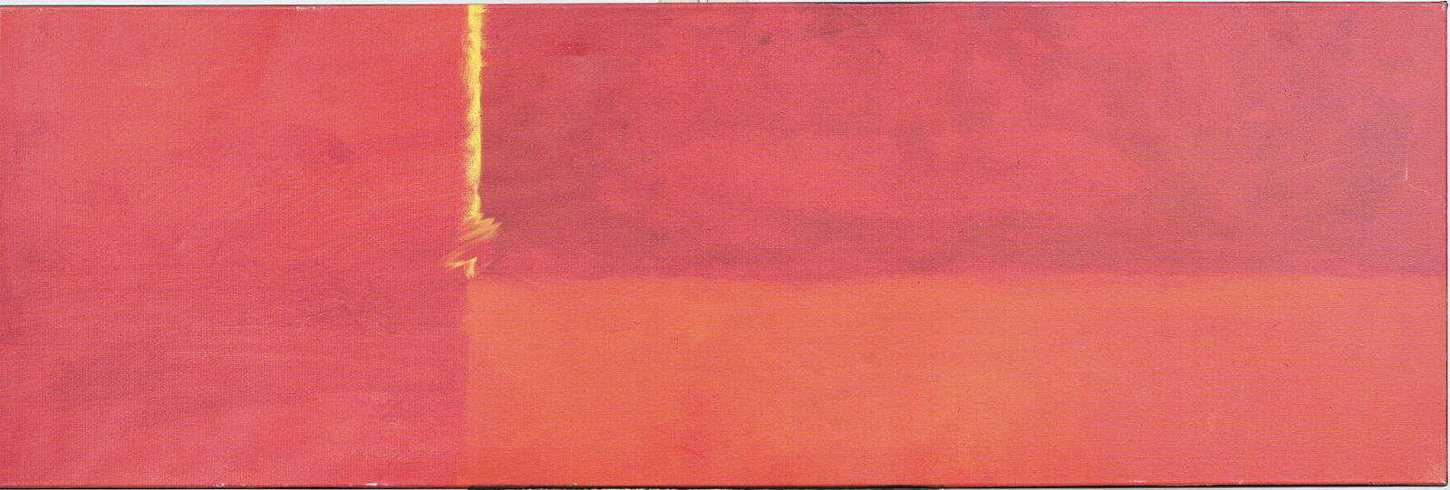 Large Vintage American Modernist Abstract Expressionist Original Oil Painting (1 of 3)