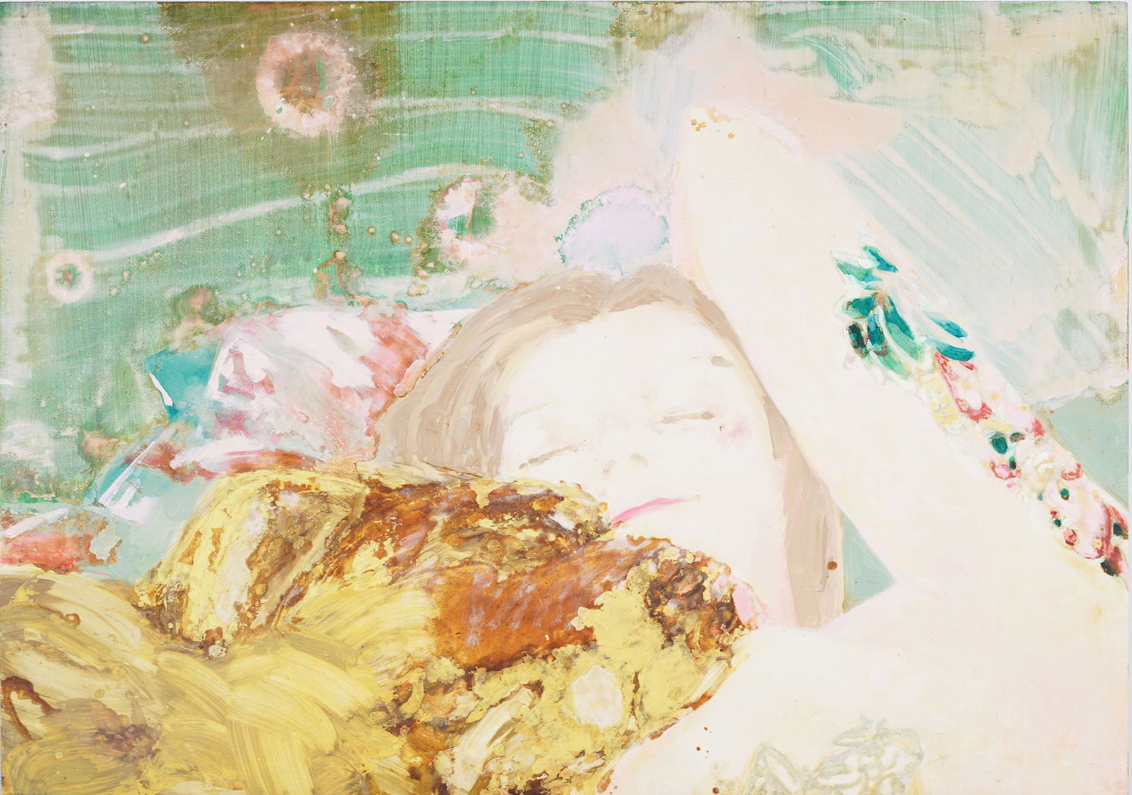 Monumental Vintage American Modernist Abstract Woman Portrait Original Oil Painting: Vintage American modernist portrait oil painting. Measuring: 48 by 68 inches overall. Please see all images for condition. Size is measured and written on the back of the painting or next to each obje