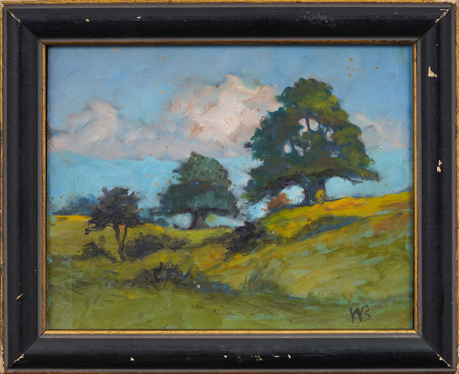 Vintage American Expressionist Landscape Original Oil Painting (1 of 6)