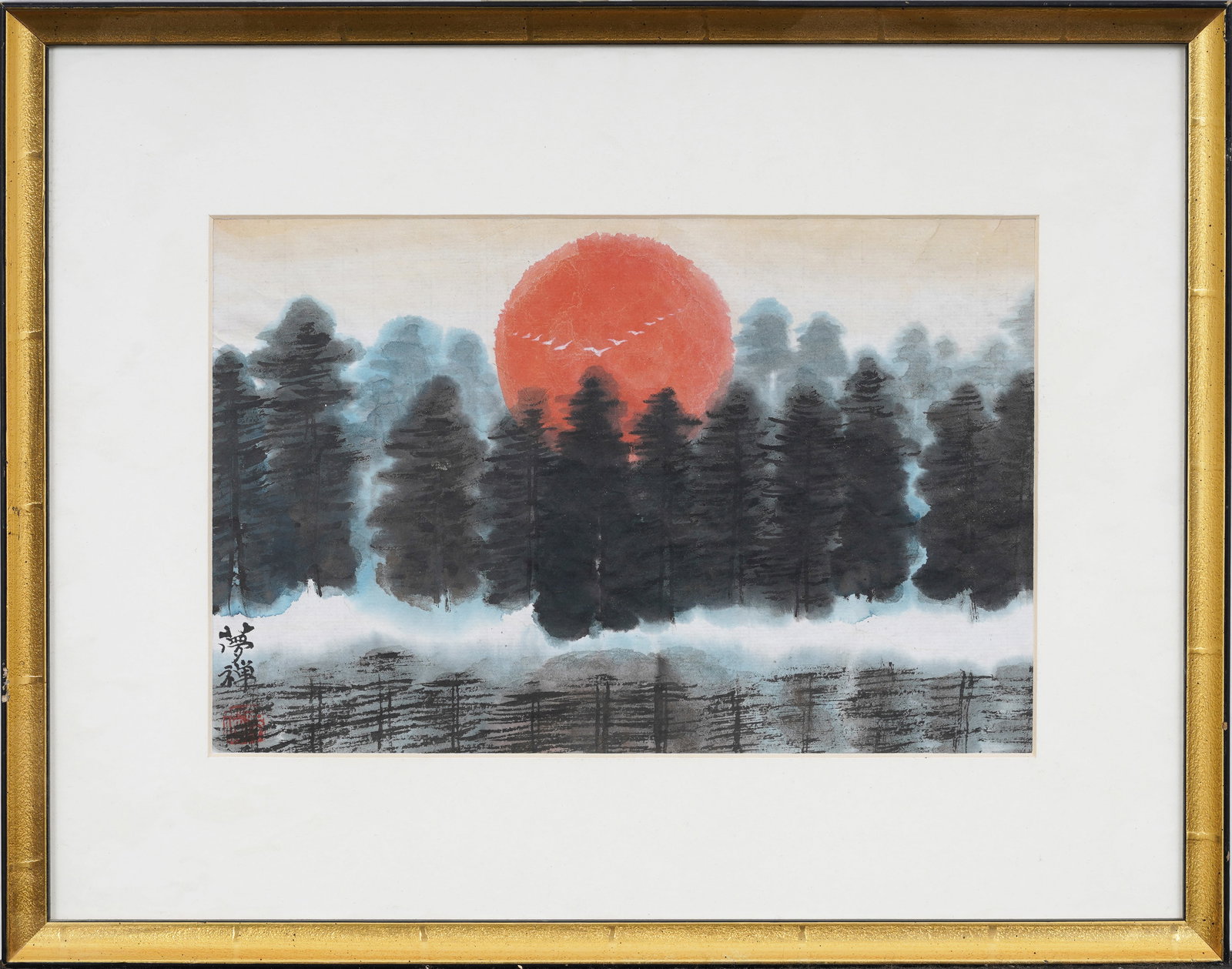 Chen Jinzhang (born 1929) Vintage Chinese Watercolor Landscape Painting (1 of 6)