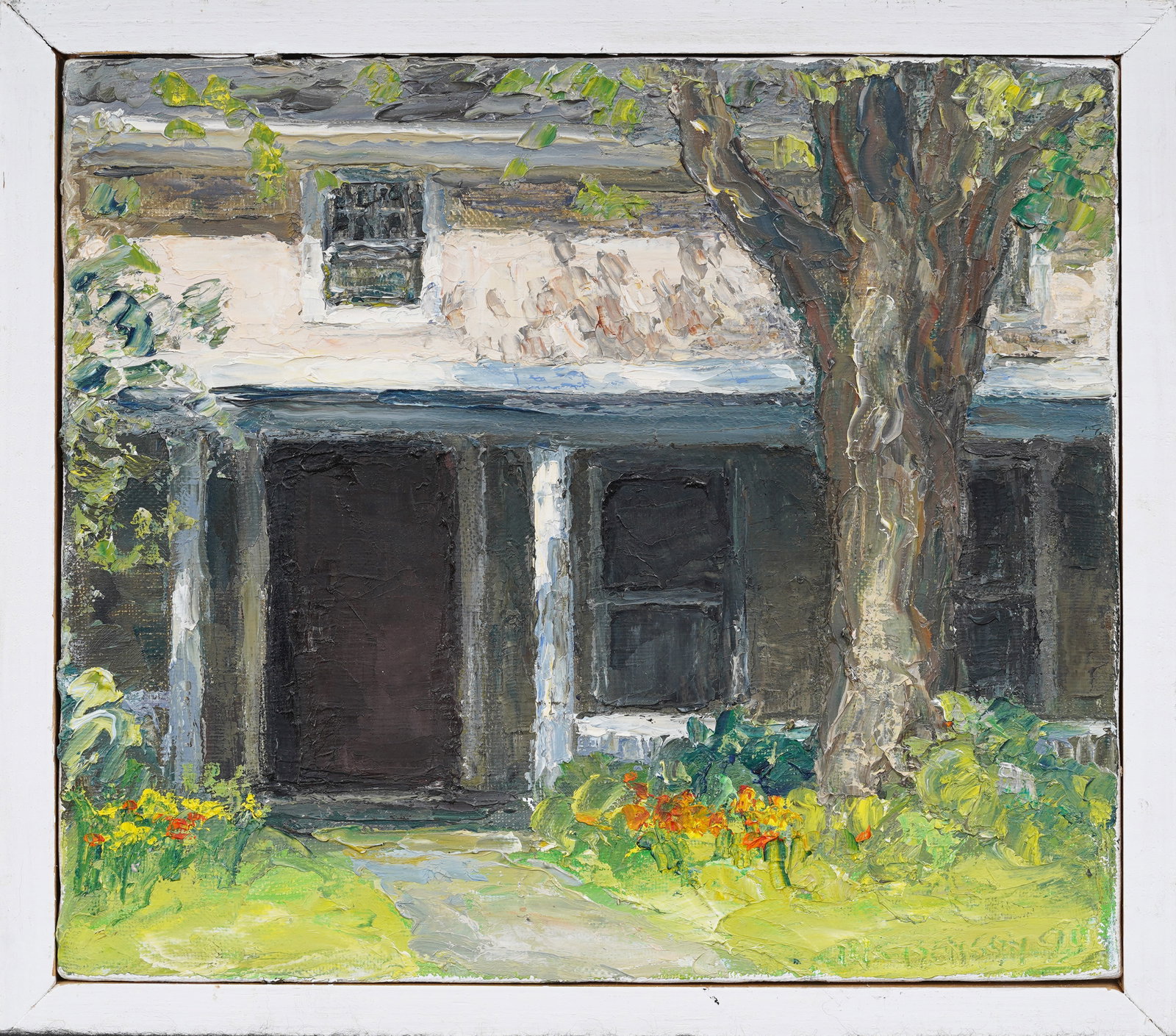 Margaret Crenson (1934 - 2011) Kingston, NY Garden Scene Impressionist Oil Painting (1 of 7)