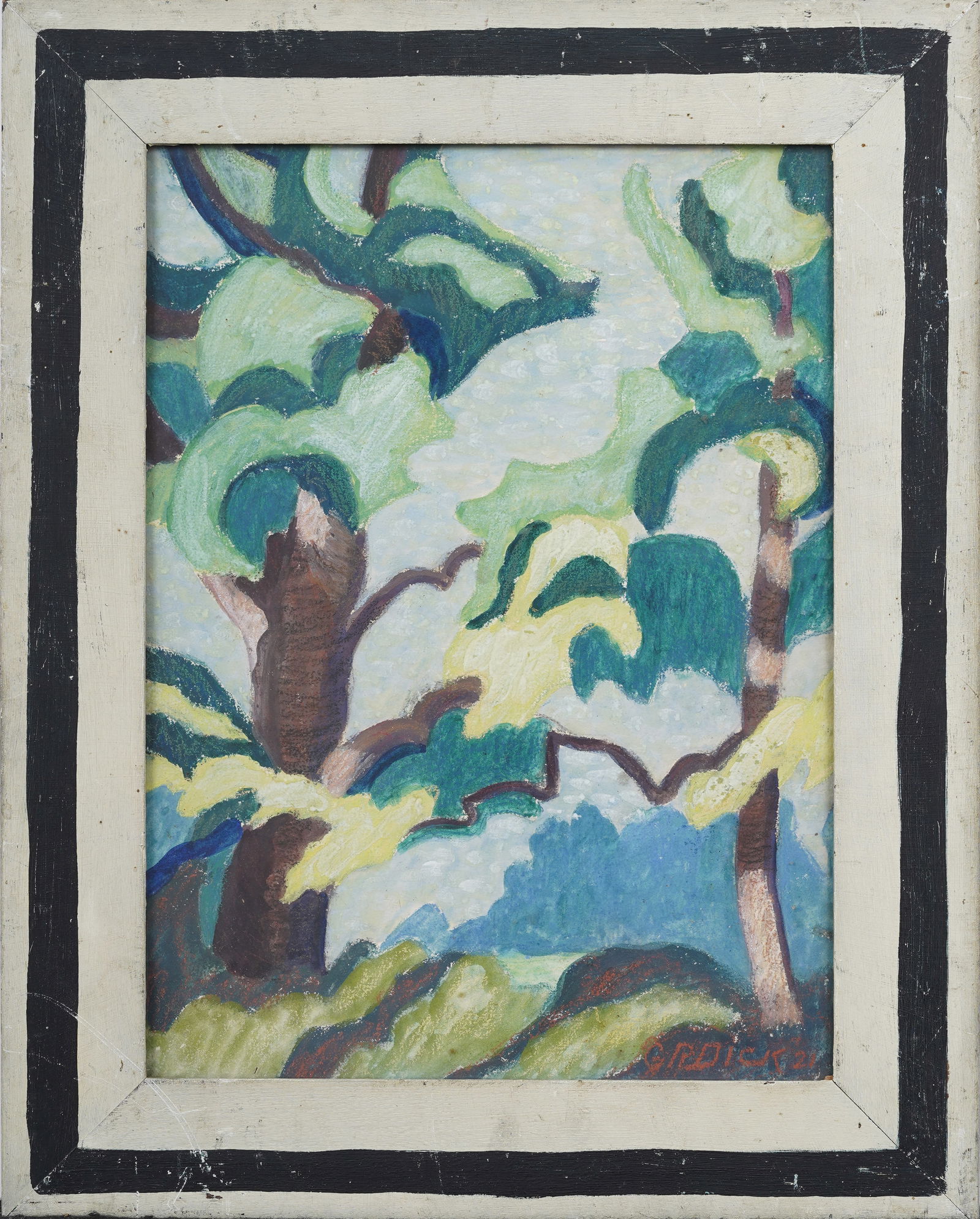 Gladys Roosevelt Dick1889-1926 Signed American Modernist Rare Woman Artist Landscape Painting (1 of 9)