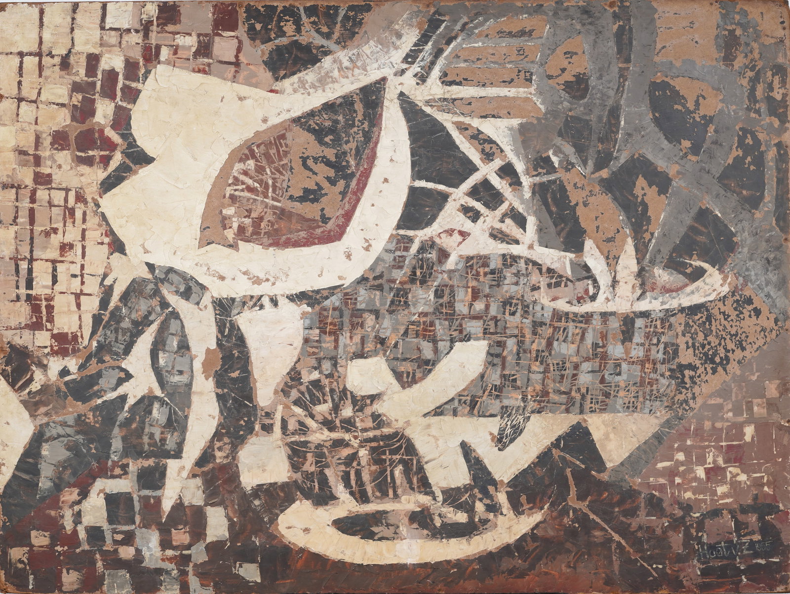 Hoot van Zitewitz (1927-1979) Mid Century Modernist Abstract Expressionist Original Oil Painting (1 of 8)