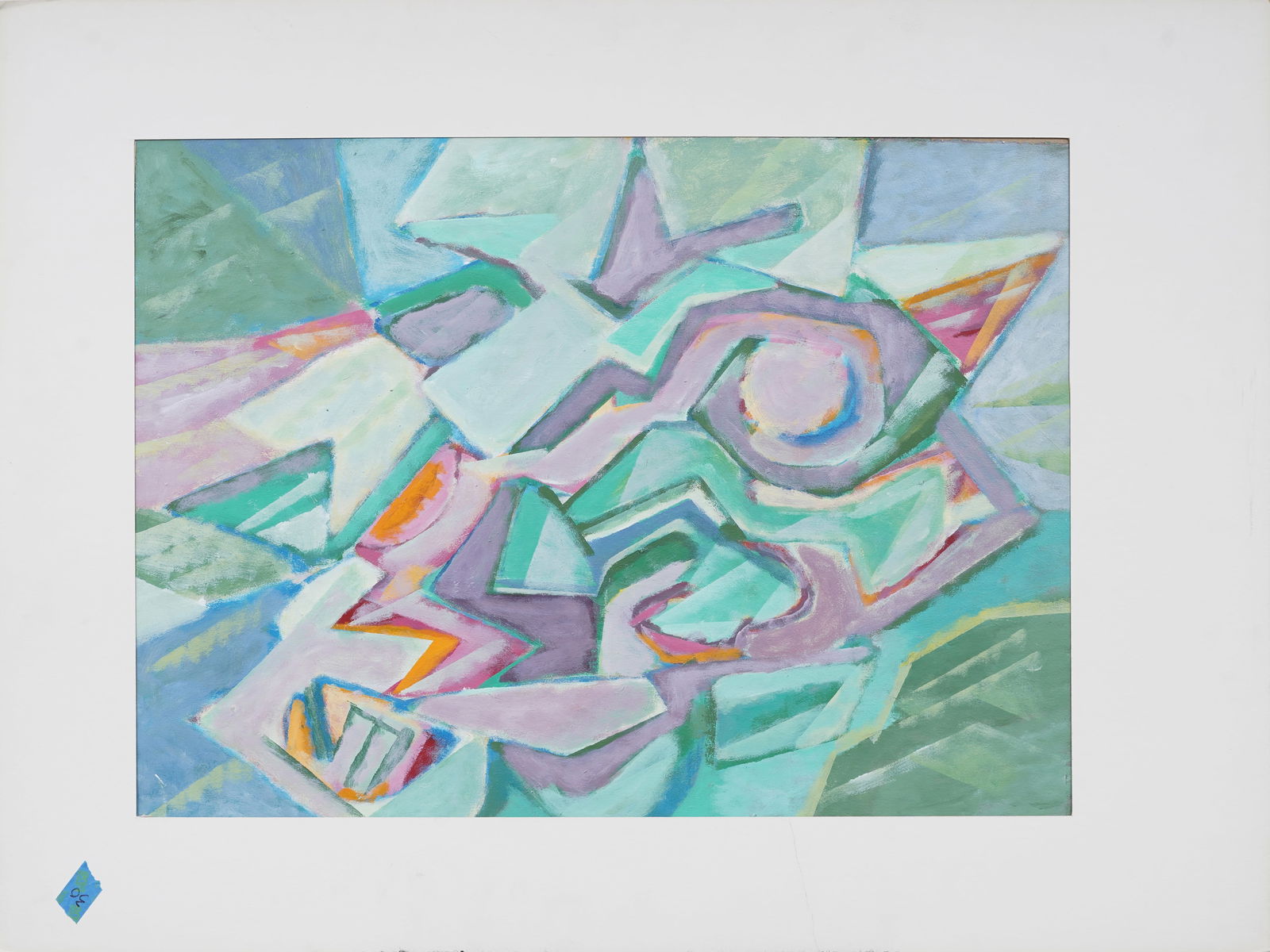 Fred Schwartz 1985 American Modernist Abstract Spiral Original Watercolor Painting (1 of 6)