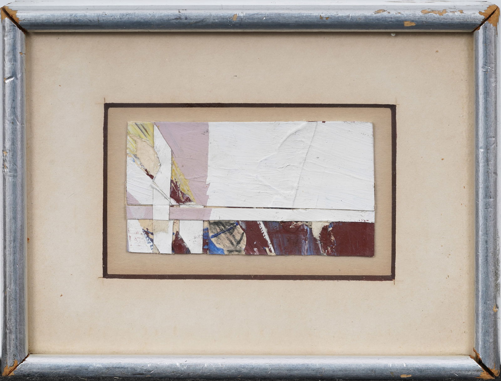 Bud Hopkins (1931-2011) 1967 Vintage American Abstract Original Mixed Media Collage (1 of 4)