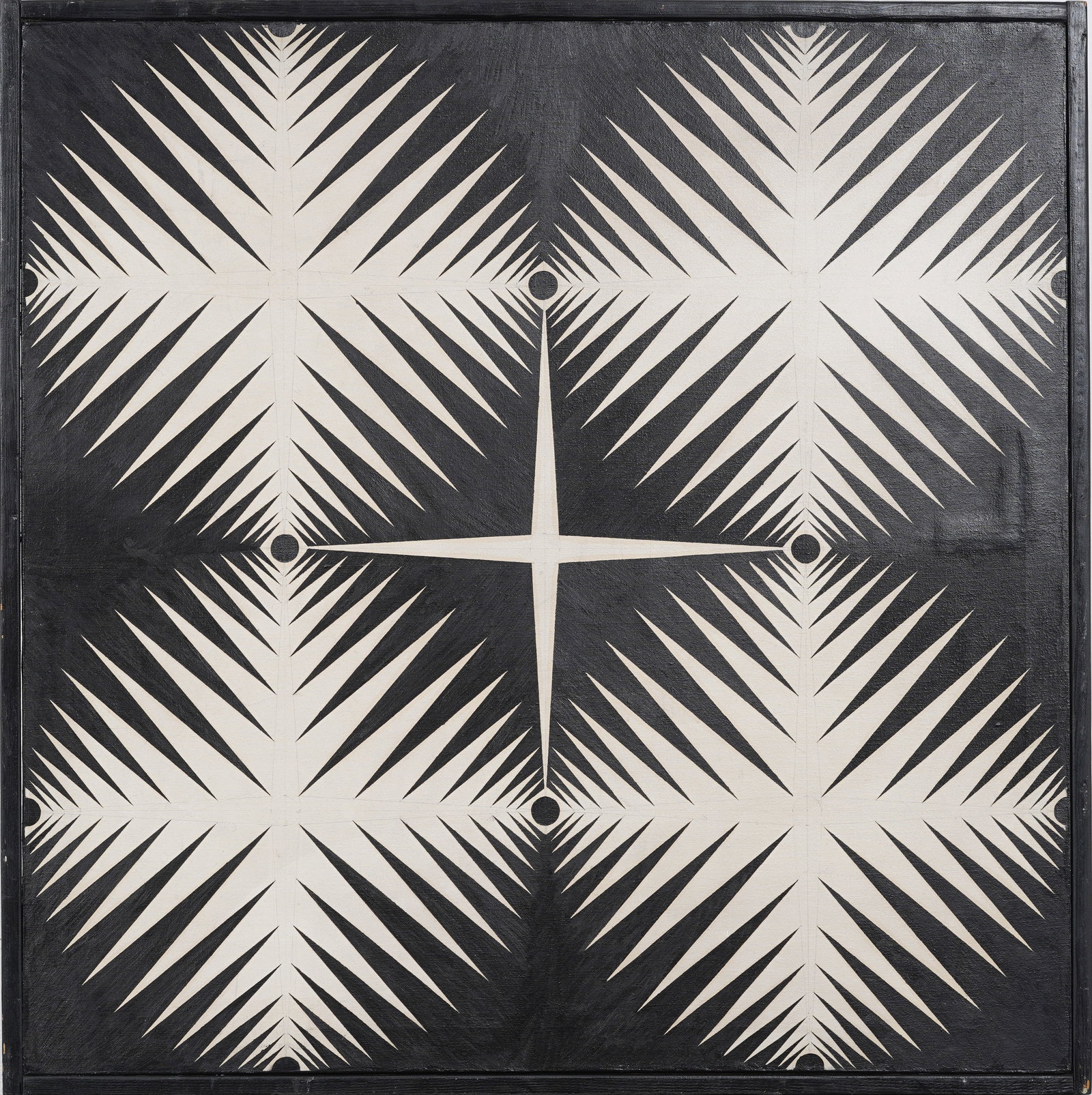 Vintage American Geometric Abstract Hard Edge Hypnotic Original Oil Painting (1 of 5)