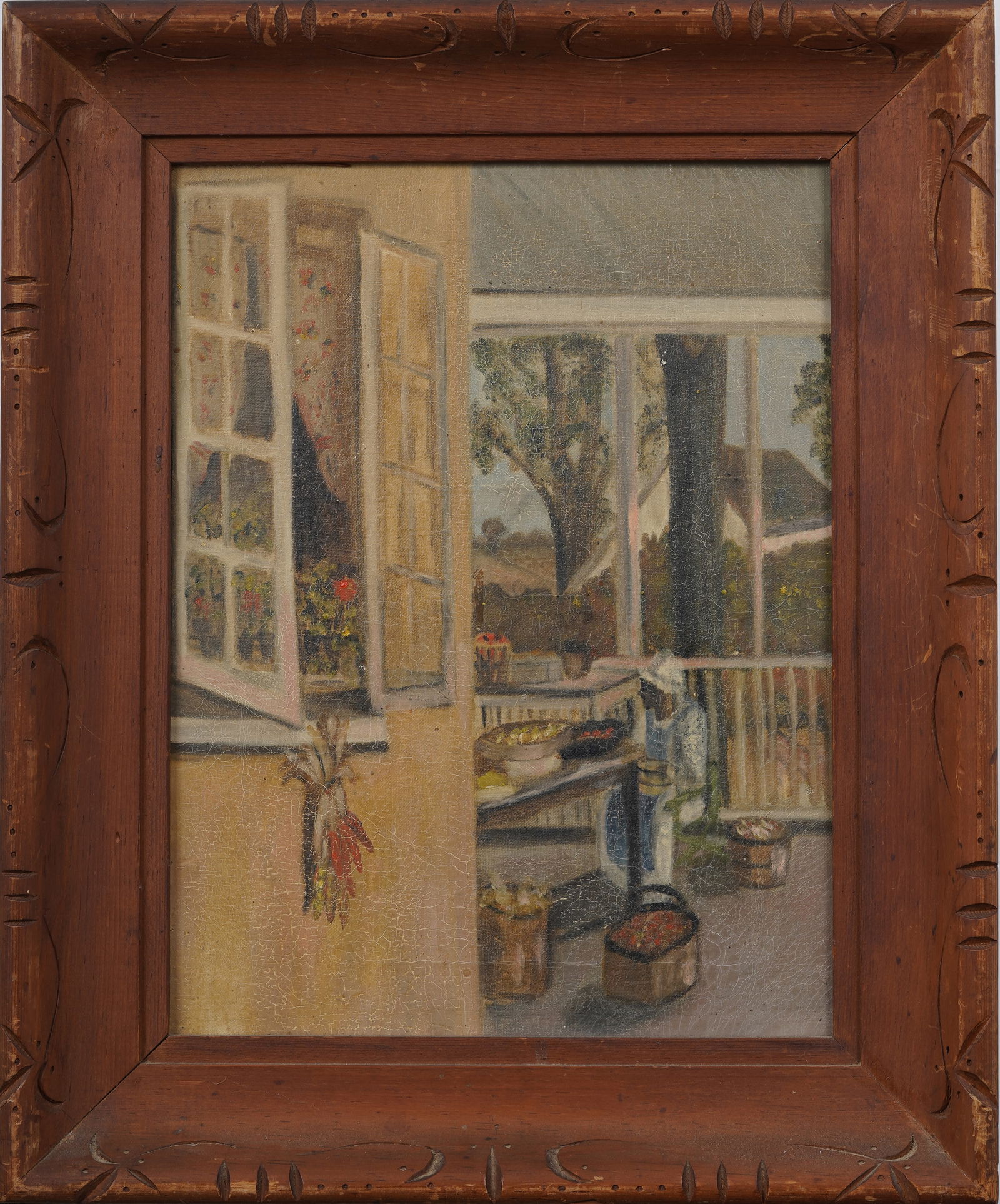 Forest Lee Vintage American Folk Art "Cornelia's Corner" Southern School Original Oil Painting (1 of 7)