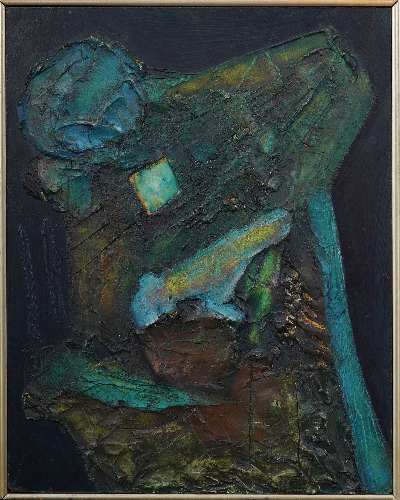 Vintage American Modernist Abstract Mid Century Framed Original Oil Painting (1 of 7)