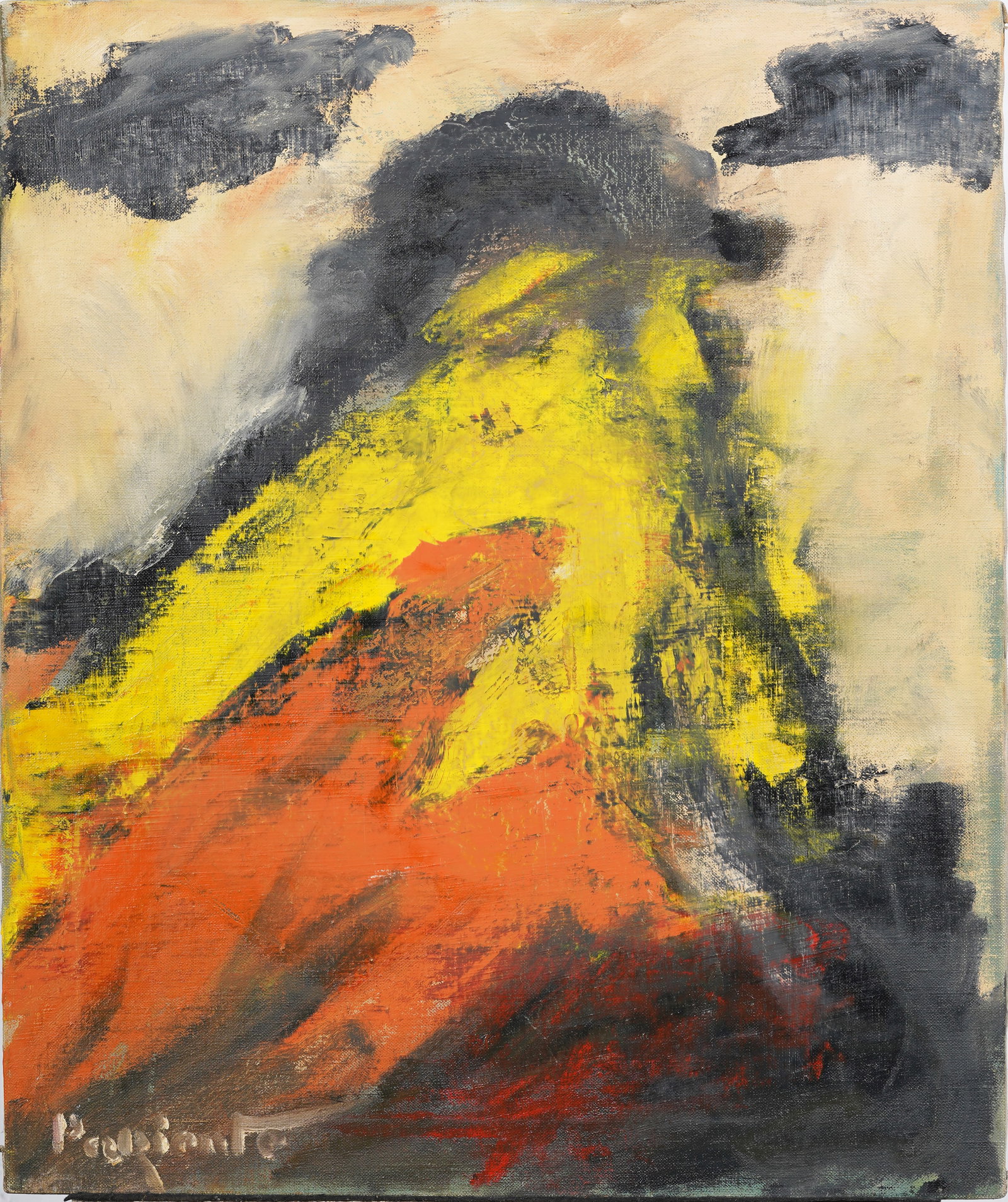 Abraham Pariente b1962 Israeli Modernist Mountain Sunset "Leonardo DiVinci" Landscape Oil Painting (1 of 5)