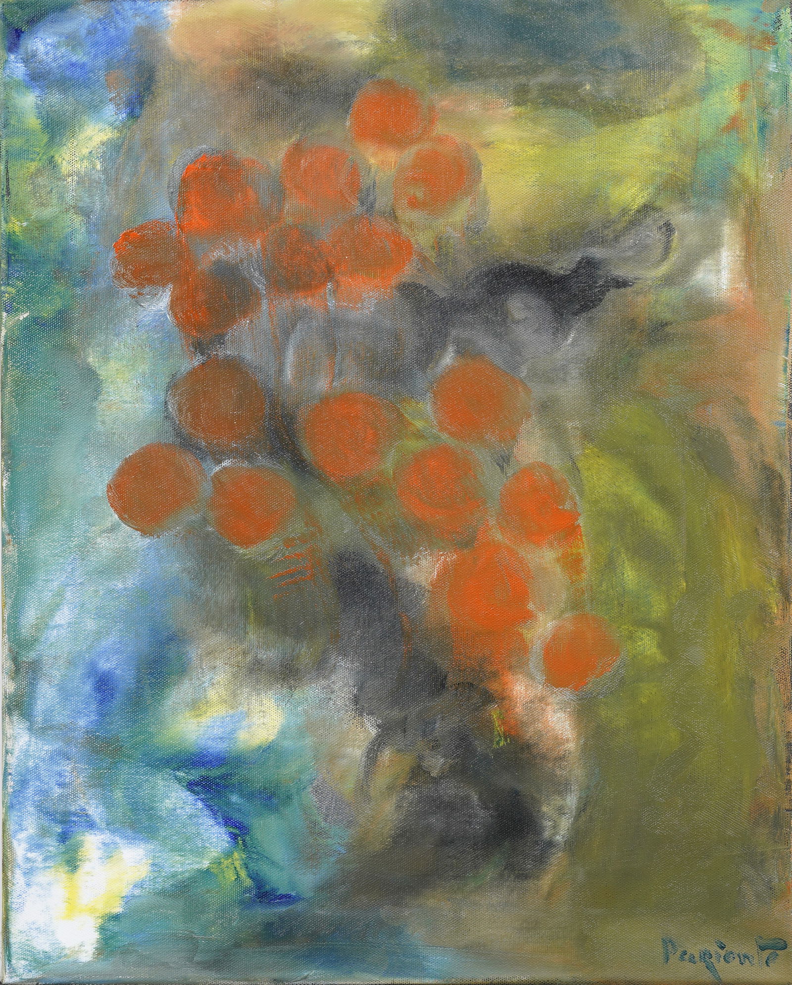 Abraham Pariente b1962 Israeli American Modernist Abstract Fauvist Landscape Oil Painting (1 of 5)