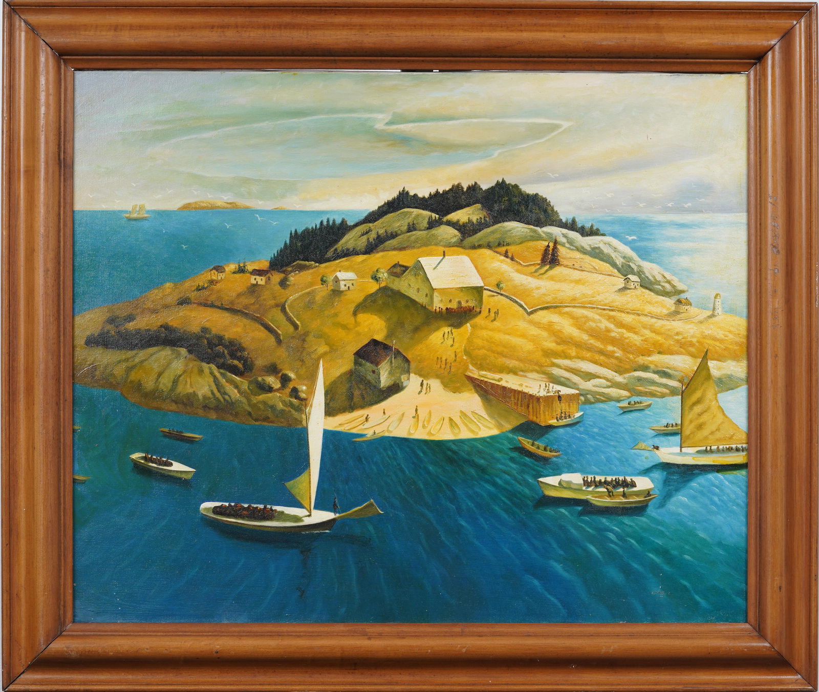 Vintage American Original Oil Painting (1 of 6)