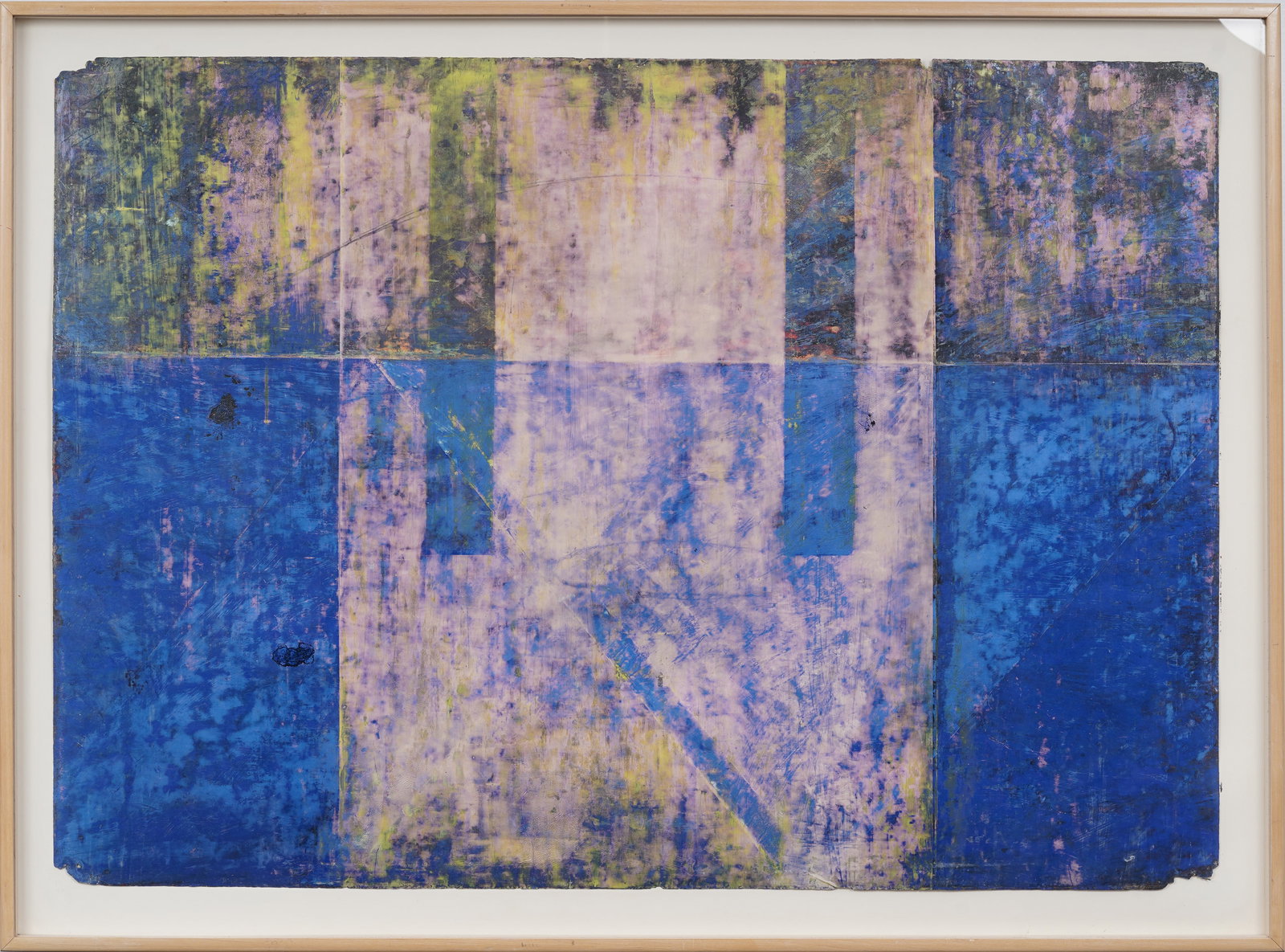 Irene Valincius Contemporary German-American Large Mixed Media Abstract Framed Painting (1 of 7)