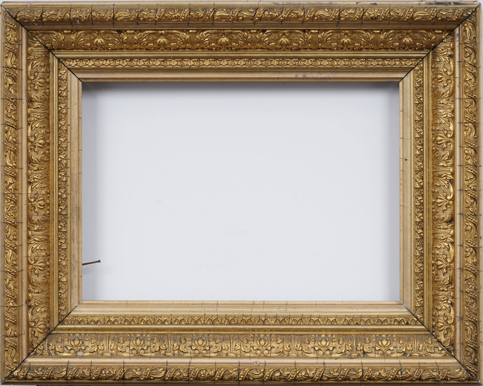 Antique European Barbizon Style Carved Giltwood and Gesso Oil Painting Frame (1 of 6)