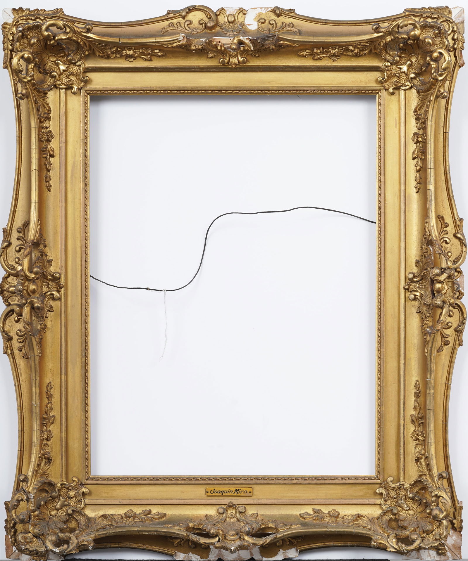 Vintage American Carved Giltwood Rococo Style Oil Painting Frame Fits Artwork 20" x 15" (1 of 7)