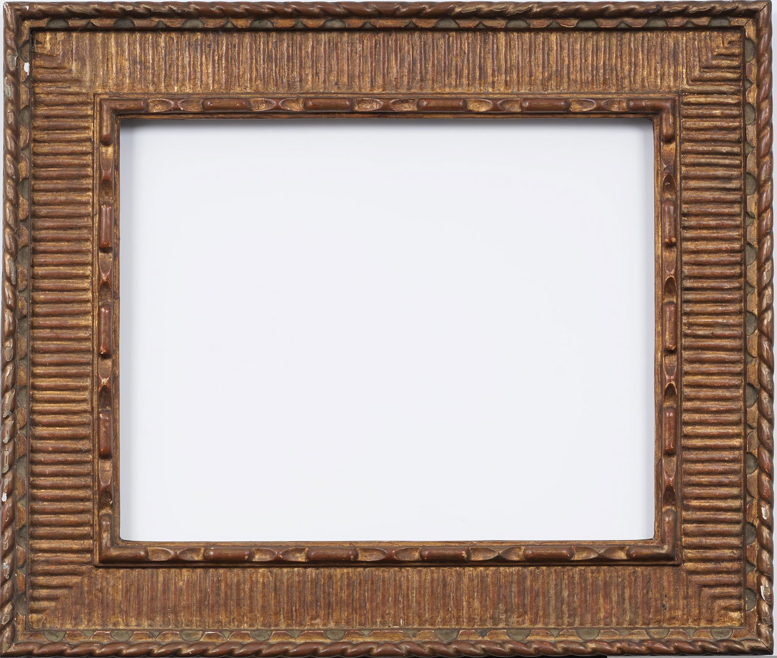 Antique Carved Giltwood Ripple Design Oil Painting Frame Fits Artwork 20" x 25" (1 of 5)