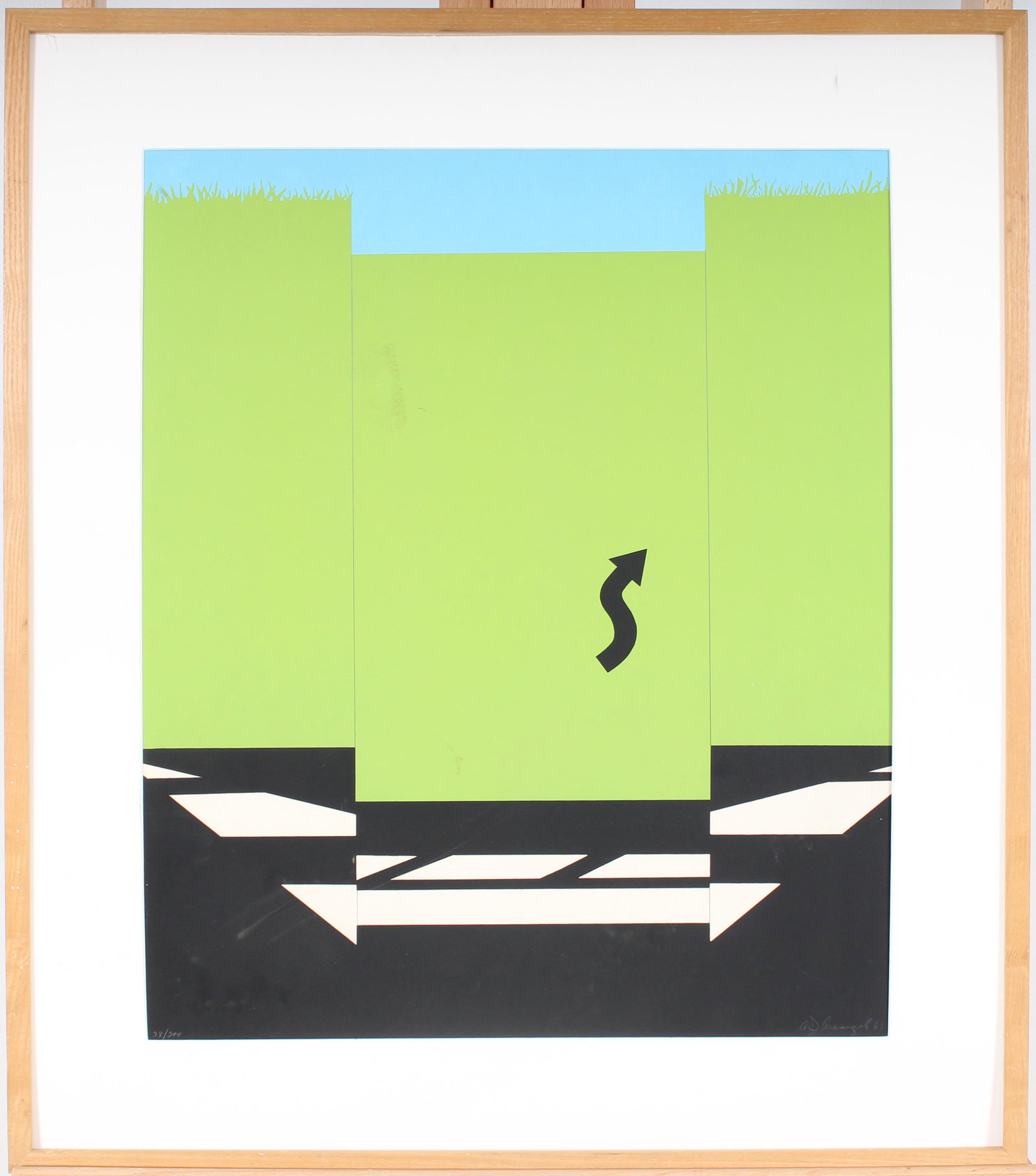 Allan D'Arcangelo (1930–1998) Vintage "American Landscape #2" Framed Pop Art Print (1 of 9)