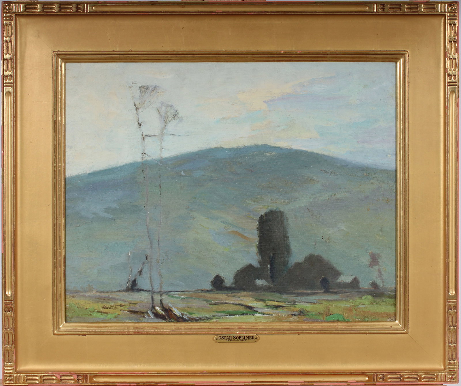 Oscar Daniel Soellner Giltwood Framed Vintage American Impressionist Landscape Oil Painting (1 of 10)