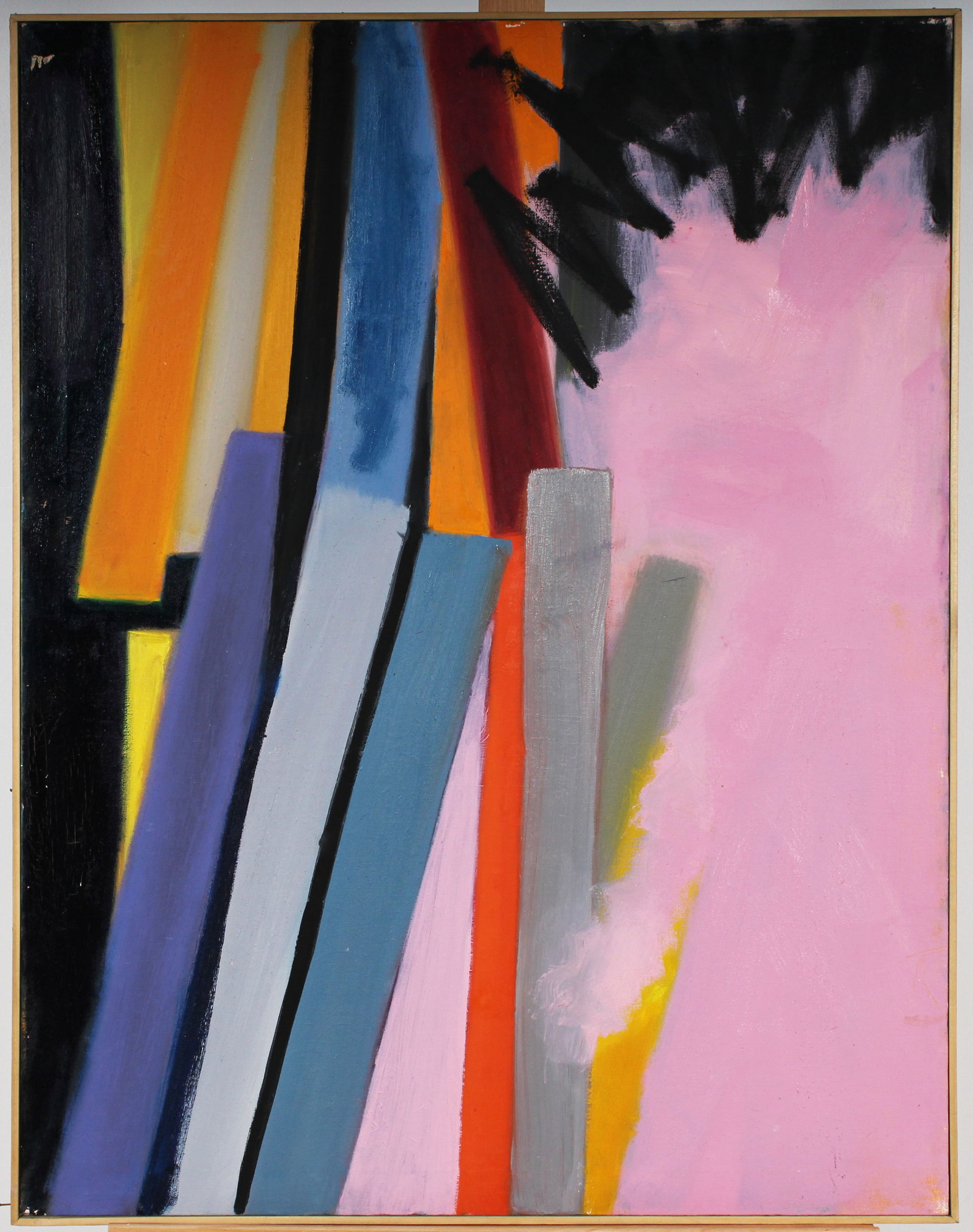 Adele Carolyn Morales Mailer (b1925) Vintage American Abstract Expressionist Modern Oil Painting (1 of 8)