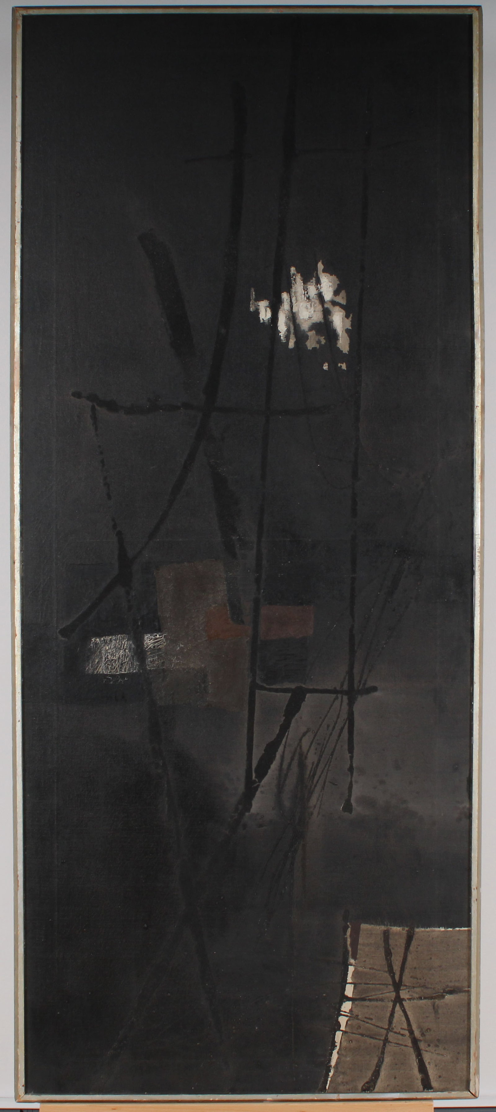 Monumental Important Early American Modernist Framed Abstract Expressionist Oil Painting (1 of 7)