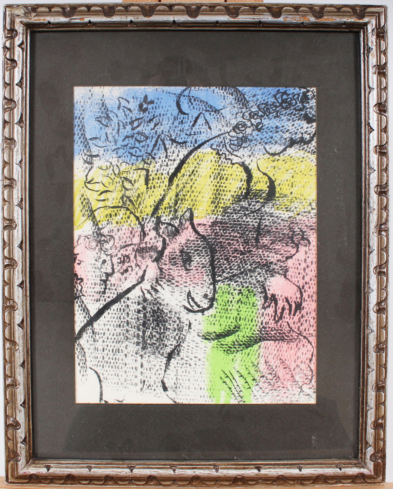 Marc Chagall, Russian/France (1887-1985) Vintage Plate Signed Framed Print (1 of 9)