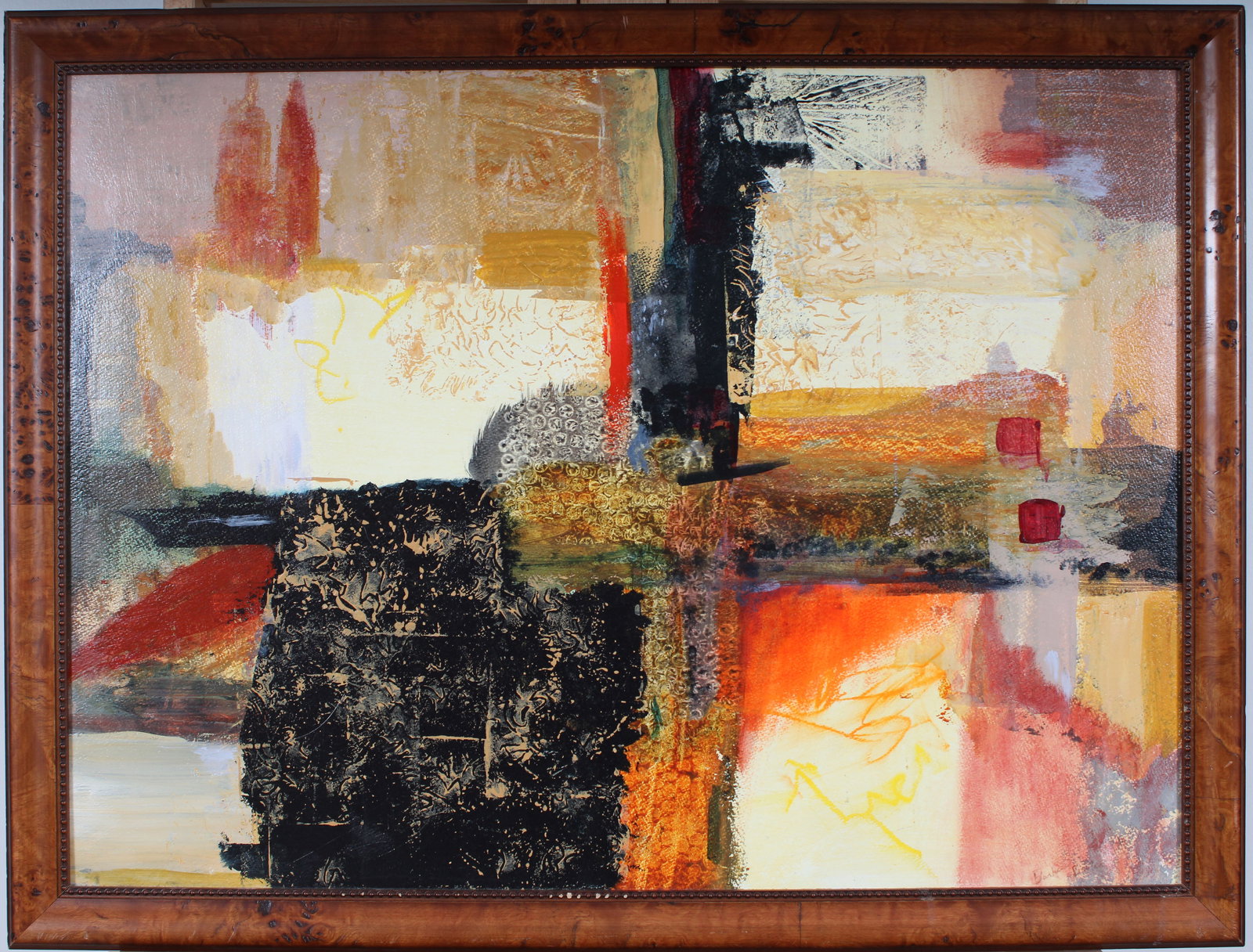 Signed Vintage American Modernist Abstract Landscape Framed Oil Painting (1 of 8)