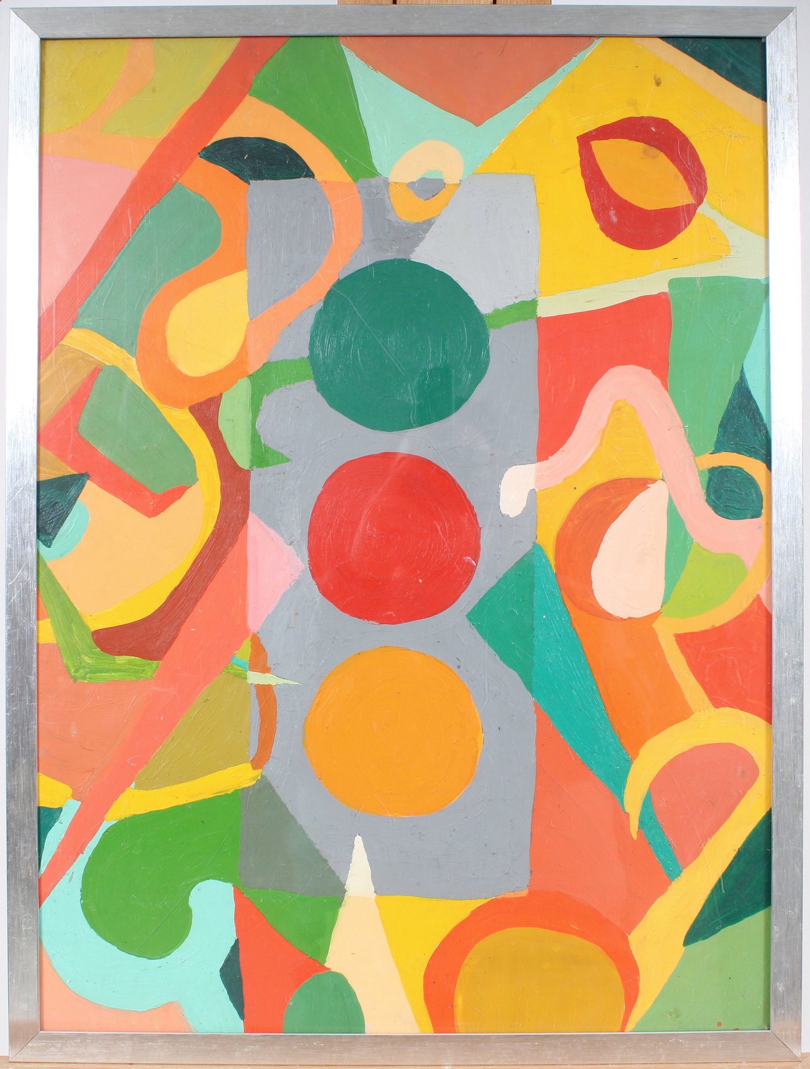 Vintage American Modernist Abstract Expressionist Framed Oil Painting (1 of 6)