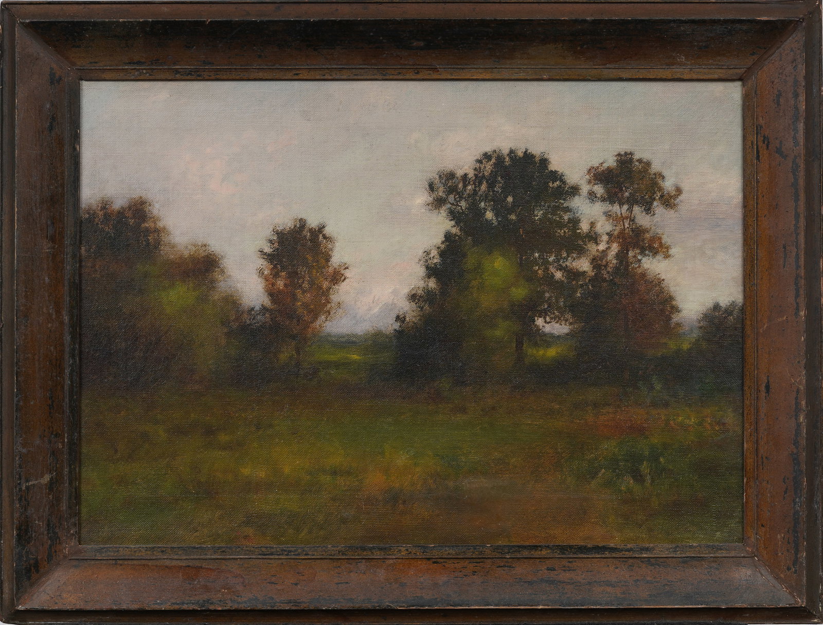 Antique Impressionist Framed Landscape Original Oil Painting (1 of 7)