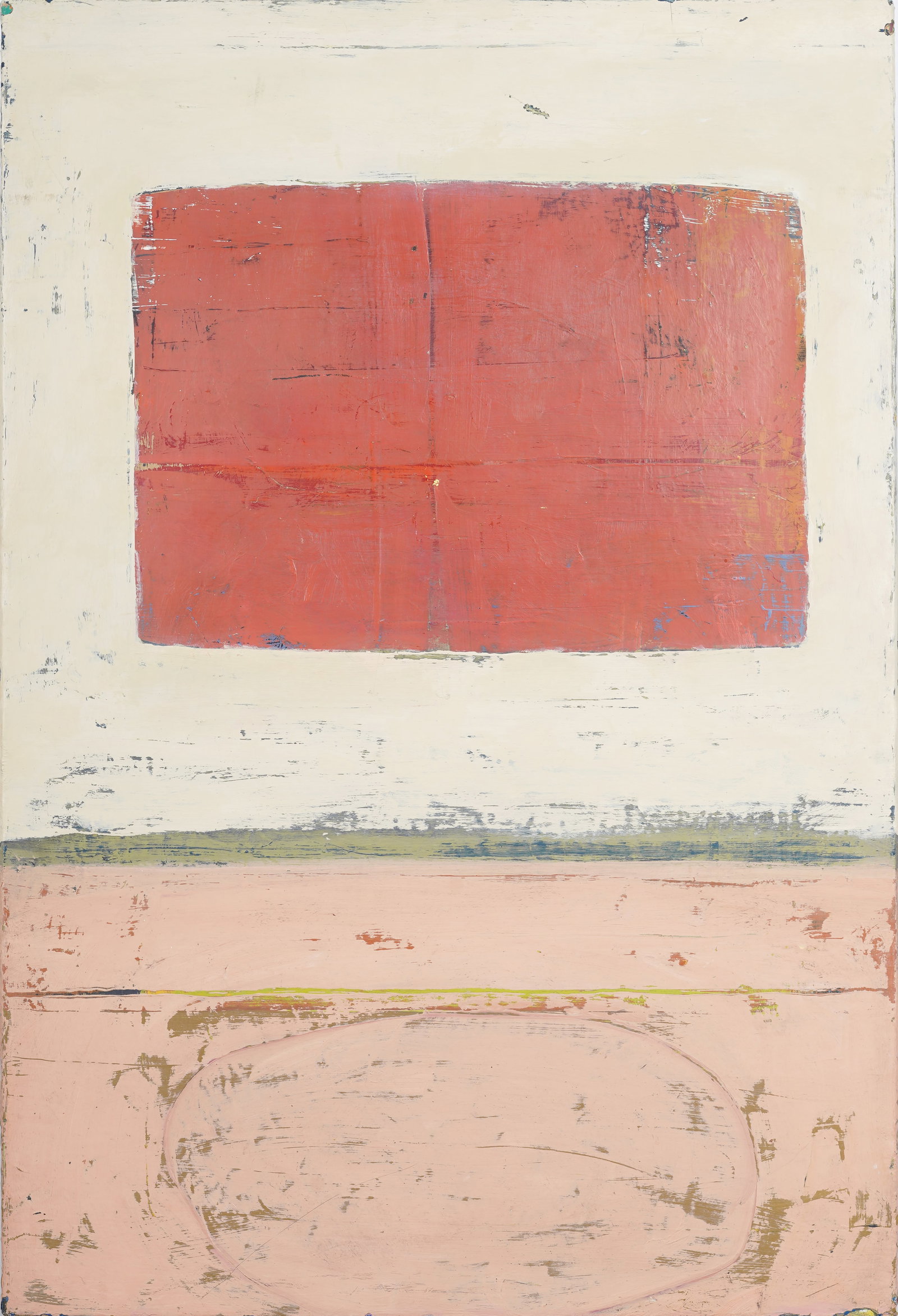 Vintage American Modernist Minimal Abstract Expressionist Signed Original Oil Painting (1 of 3)