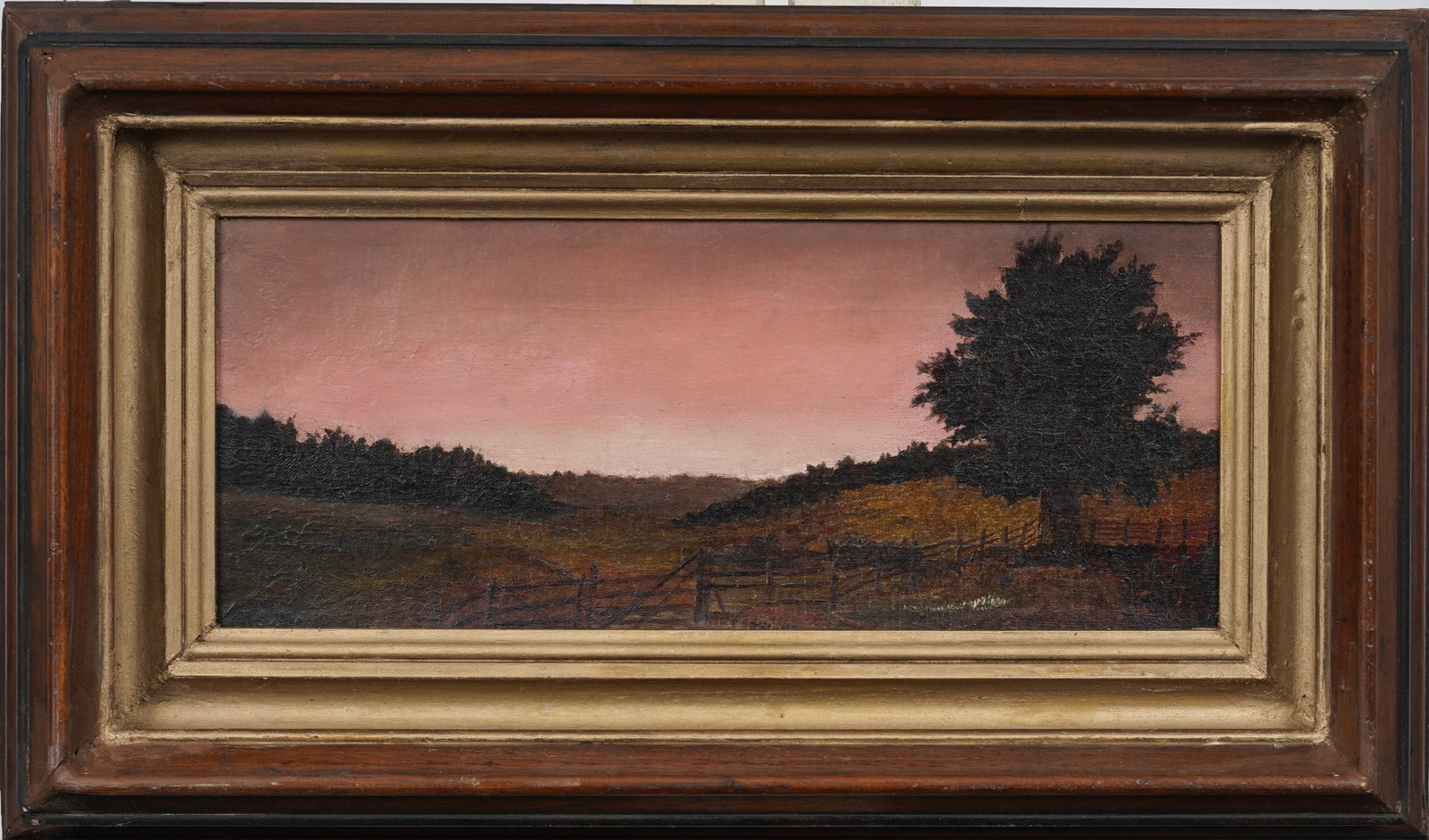 Antique American Important Glowing Luminous Sunset Sky Framed Antique American Oil Painting (1 of 4)