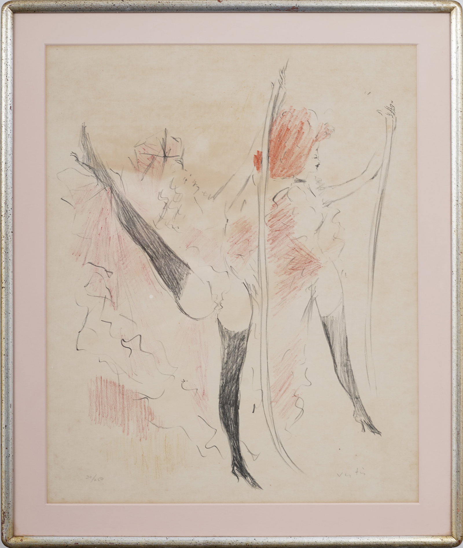 Marcel Vertes 1895-1961 Signed Vintage French American Erotic Nude Woman Framed Print: Vintage French nude woman print. Measuring: 19 by 22 inches overall, and 15 by 19 painting alone. Please see all images for condition. Size is measured and written on the back of the painting or next 